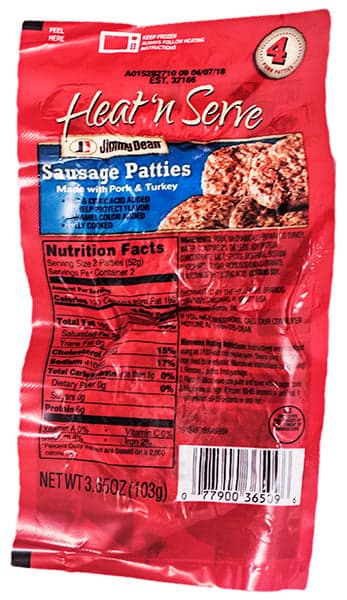 Jimmy Dean FC Heat & Serve Sausage Patties 3.65oz