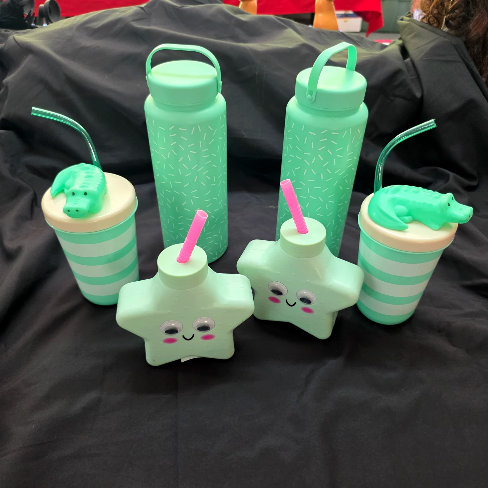 Teal Travel Cups Lot, 6 Pieces β Brand New