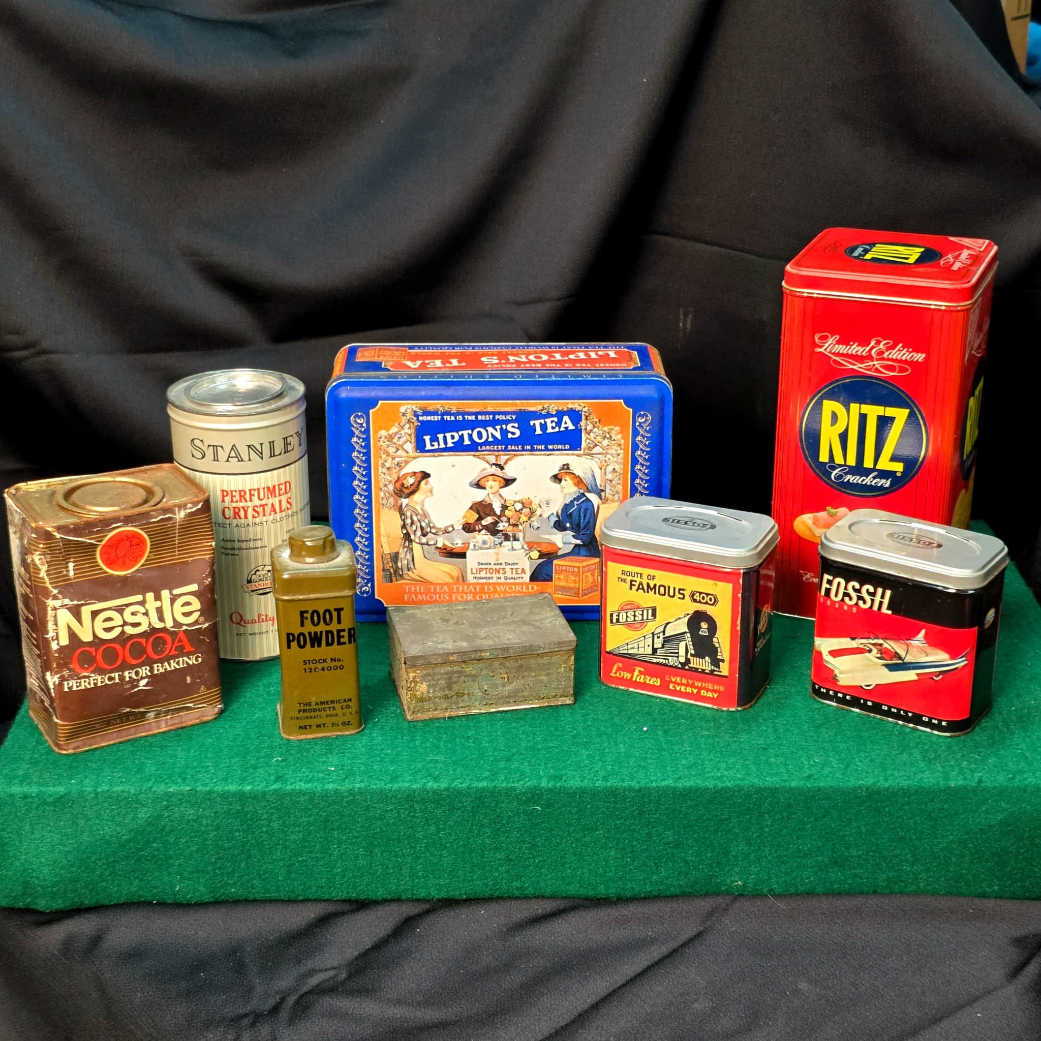 Vintage Collector Tin Lot, Set of 8