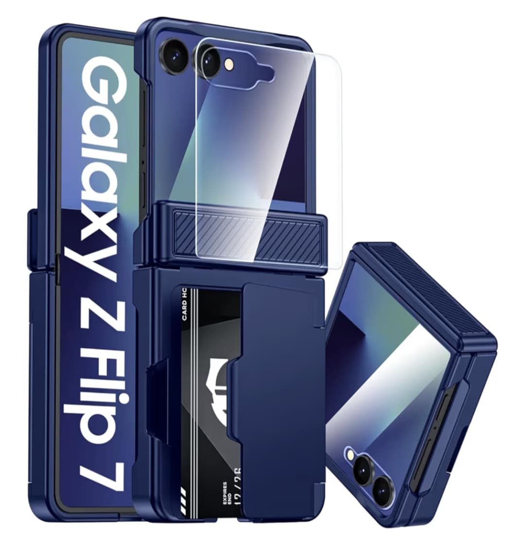 Samsung Galaxy Z Flip 7 Wallet Case (Blue)