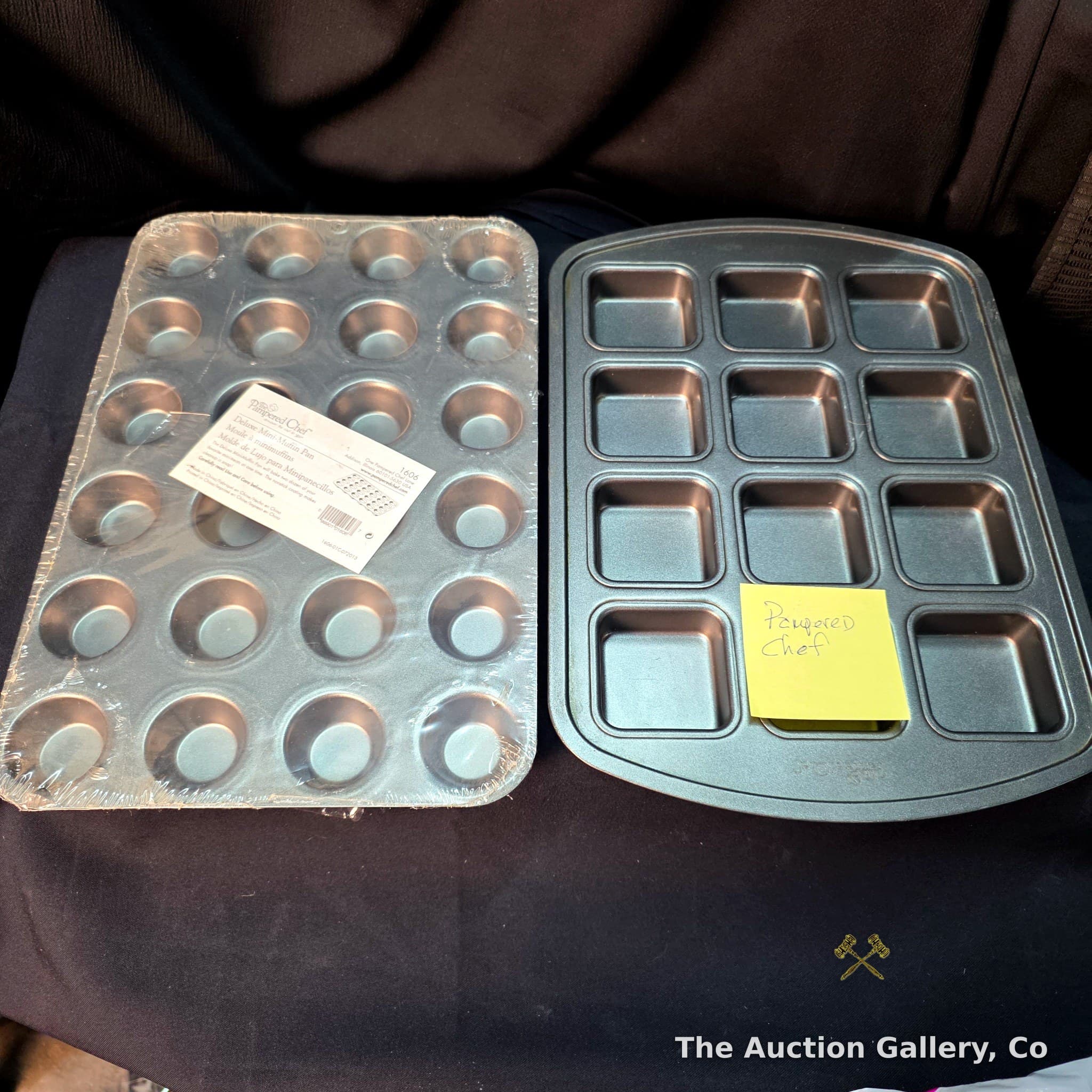 Pampered Chef Bakeware Set, Mini Muffin Pan & Square Brownie Pan