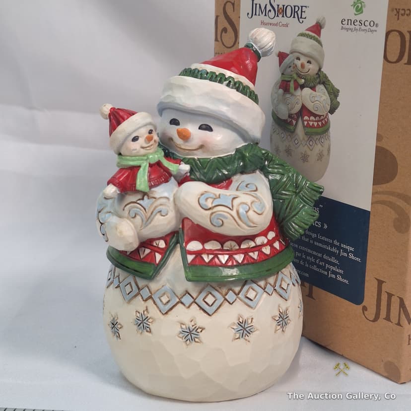 Jim Shore Heartwood Creek "Holiday Hugs" Snowman Figurine, Boxed โ photo 2