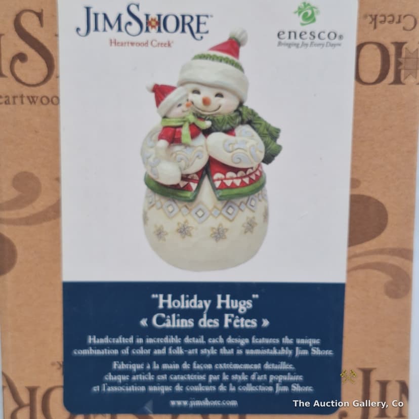 Jim Shore Heartwood Creek "Holiday Hugs" Snowman Figurine, Boxed โ photo 4