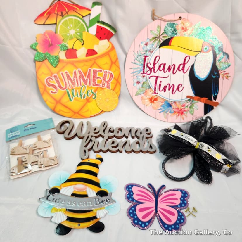 Summer & Spring Decor Lot, 7 Pieces