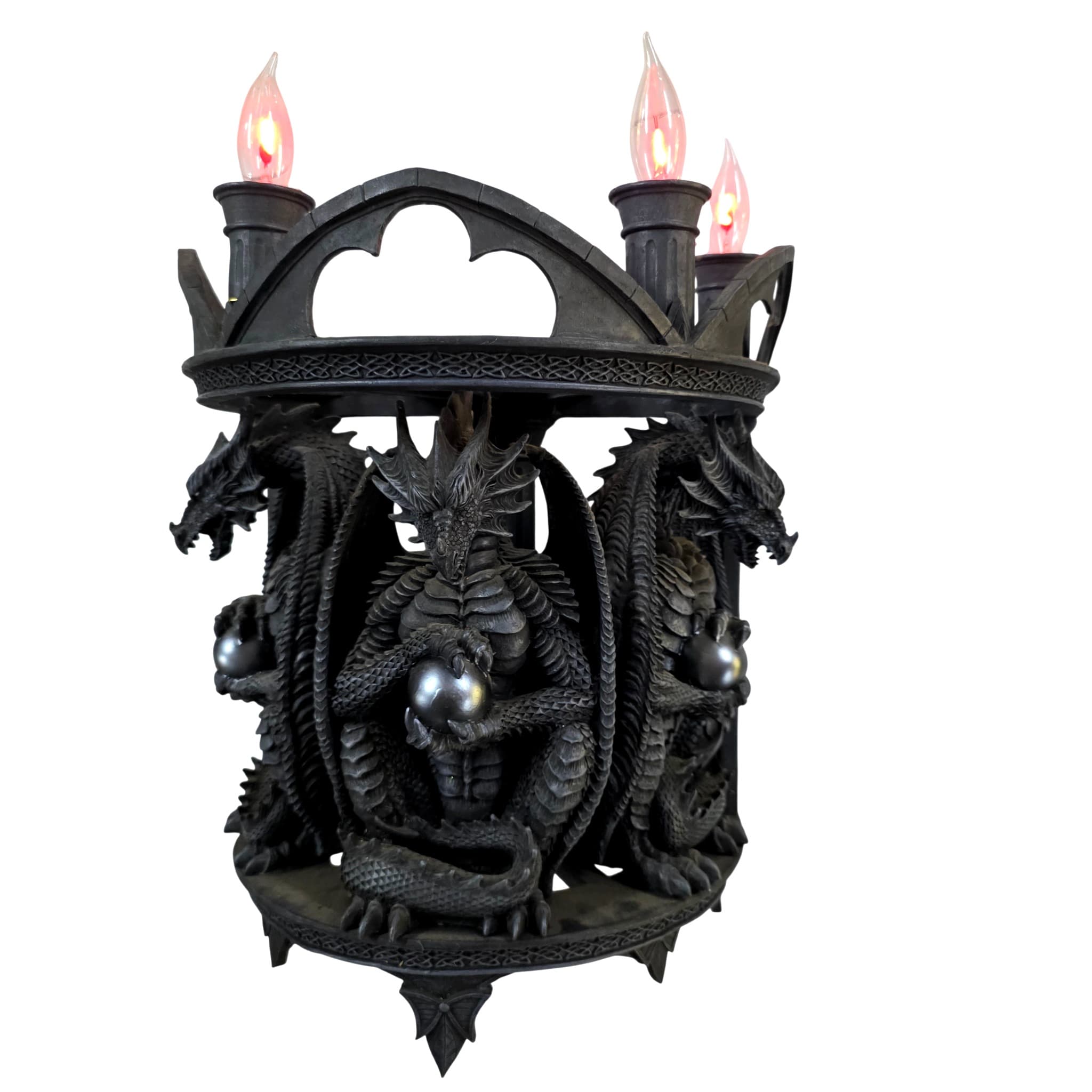Mystical Creations Dragon Wall Chandelier, Polystone