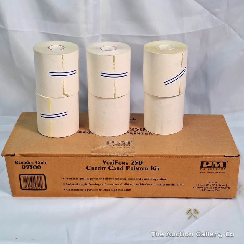 PM Company VeriFone 250 Credit Card Printer Kit, 10 Rolls