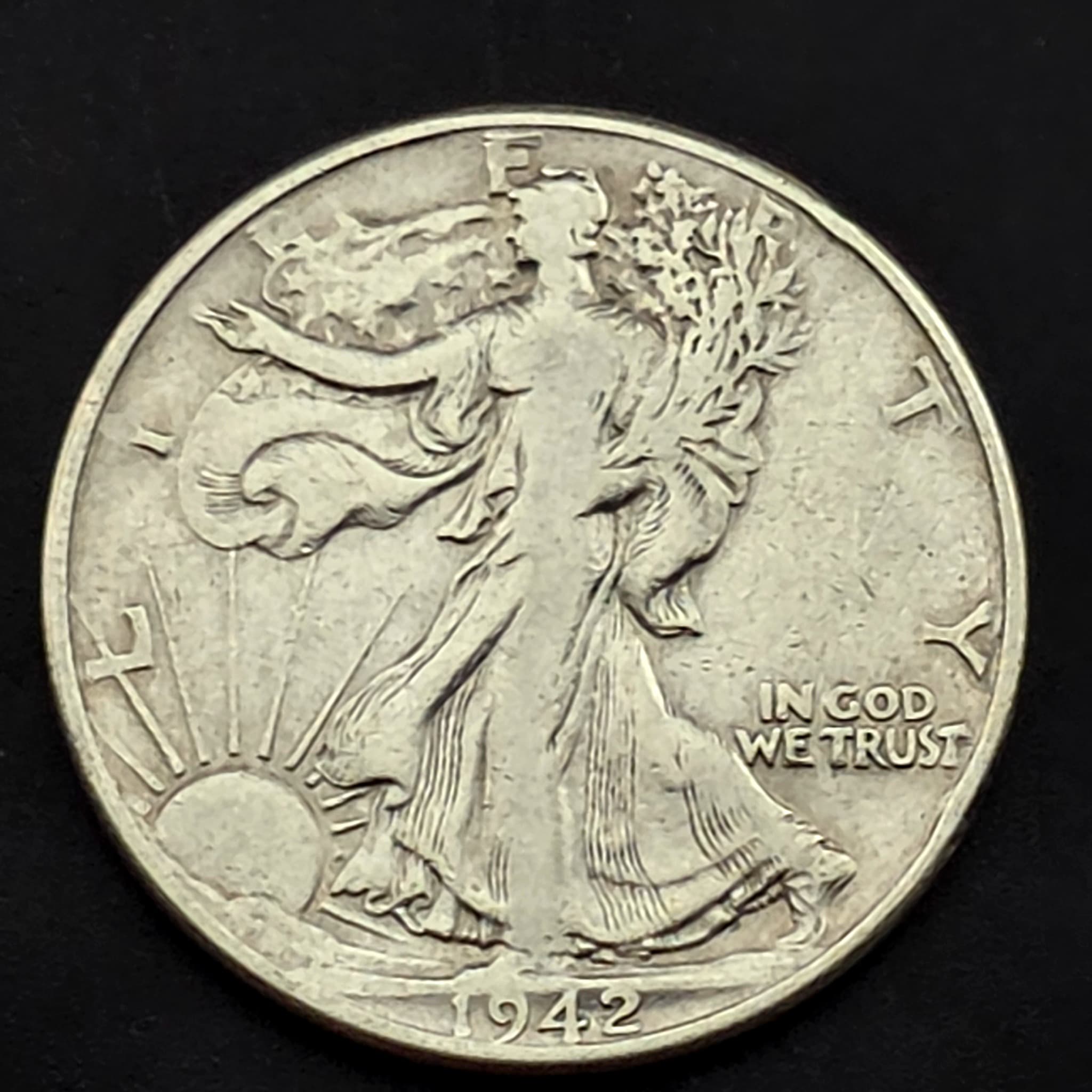 1942 Walking Liberty Half Dollar, 90% Silver