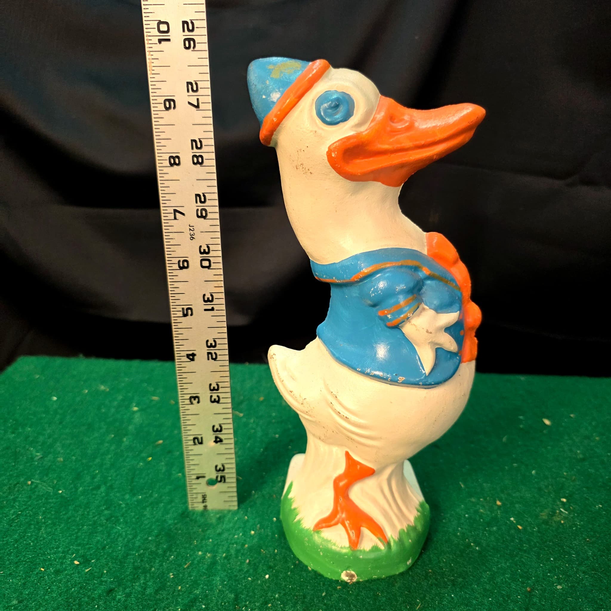 Vintage Cast Iron Sailor Duck Door Stop, ~9"