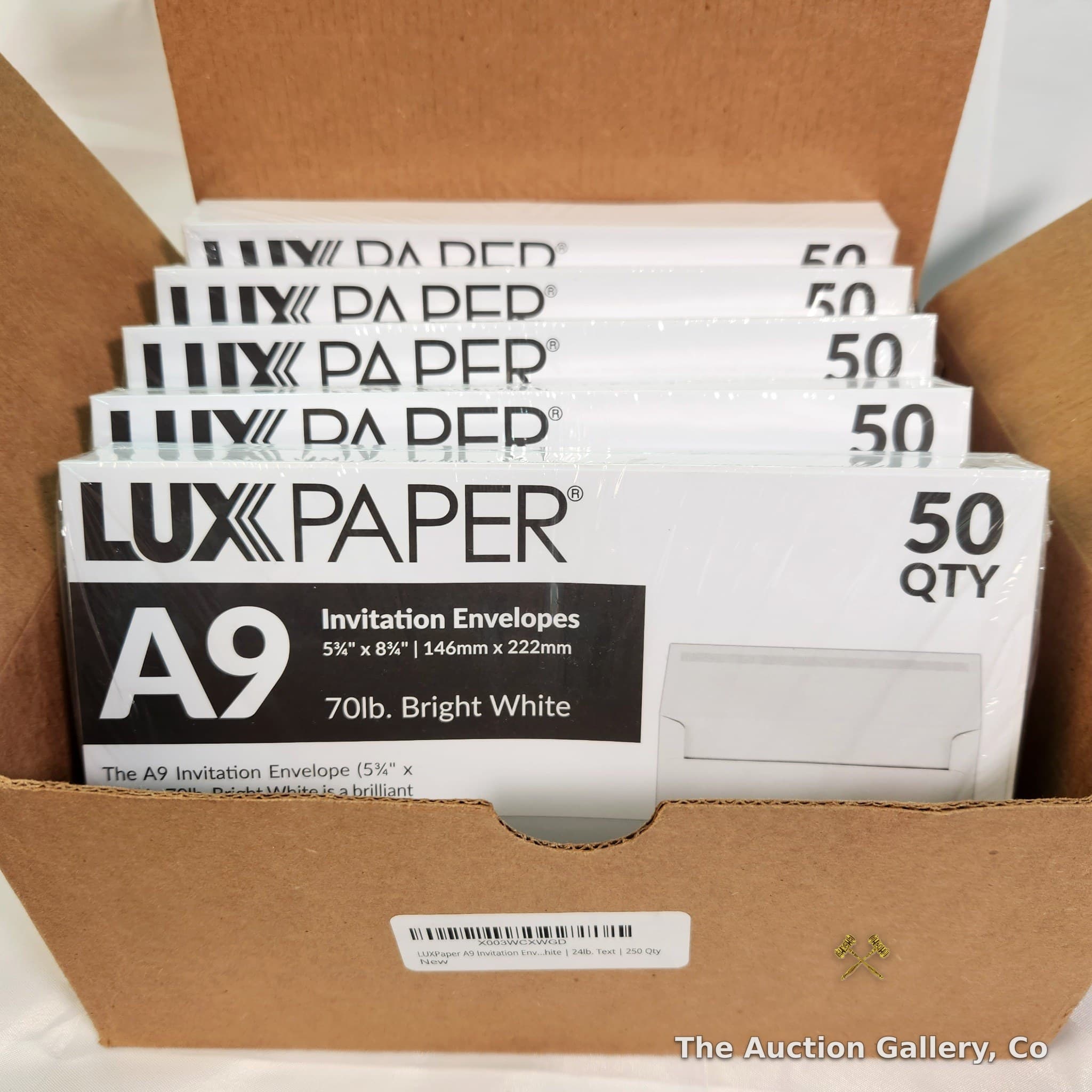 LUXPaper A9 Invitation Envelopes, 250 Count, New in Box