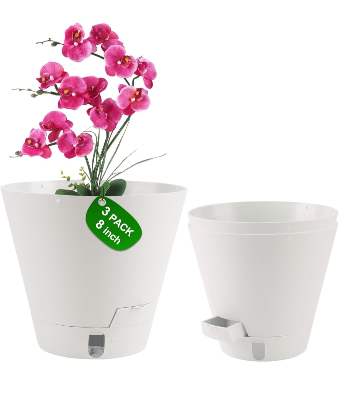 (3 Pack) Self-Watering Pots for Indoor Plants