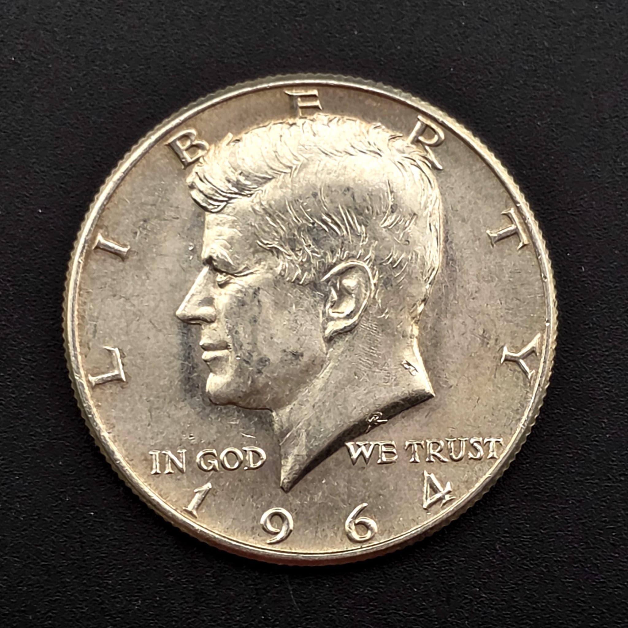 1964 Kennedy Half Dollar, 90% Silver