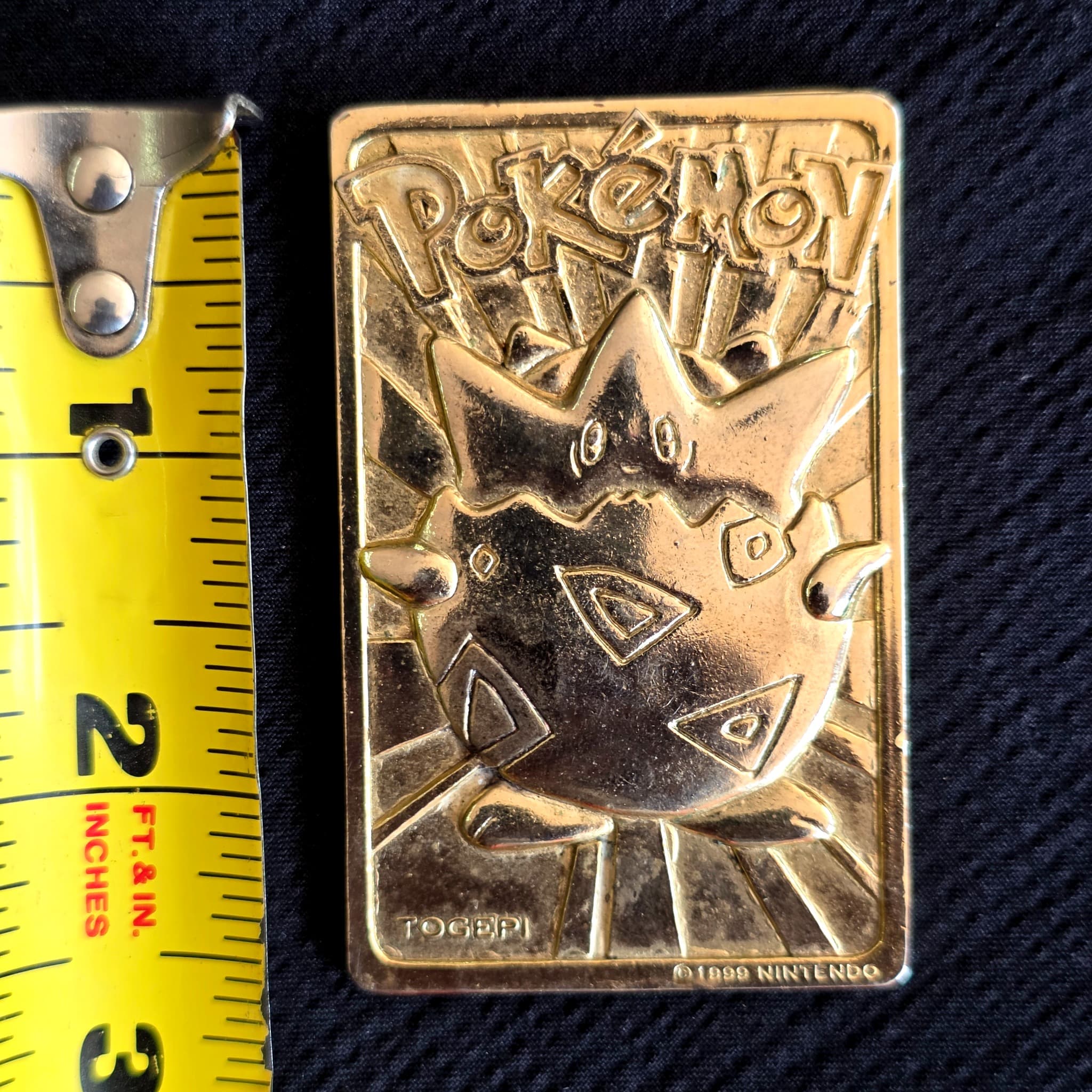 1999 PokΓ©mon Togepi 23K Gold-Plated Metal Card, Burger King