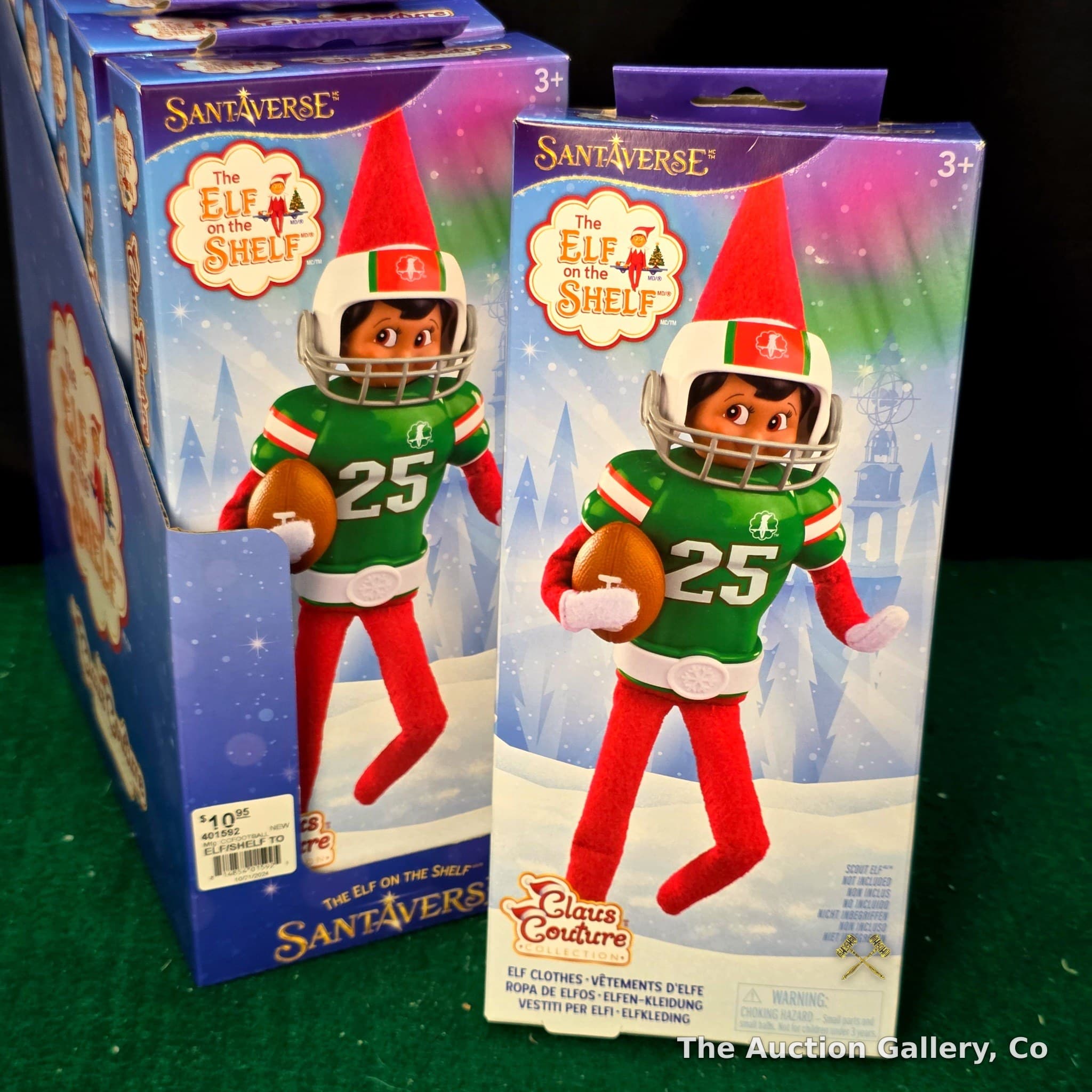 Elf on the Shelf Claus Couture Touchdown Tidings Football Set, Lot of 3