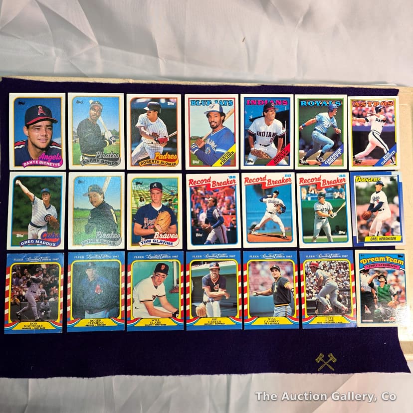 Vintage Baseball Card Lot of 21 โ Bonds, Maddux, Clemens, Brett