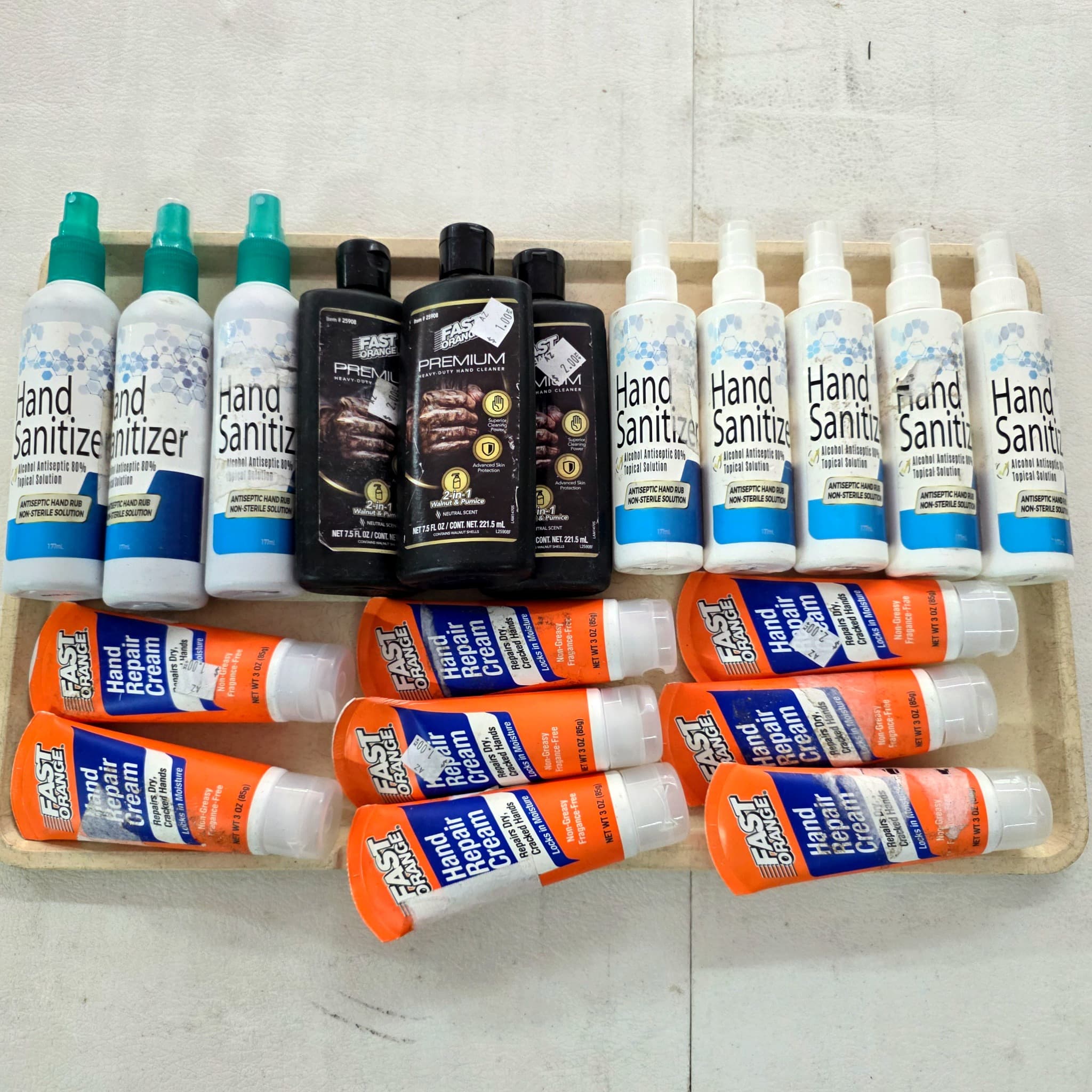 Mixed Lot of Hand Sanitizer and Hand Repair Cream, 19 Pieces