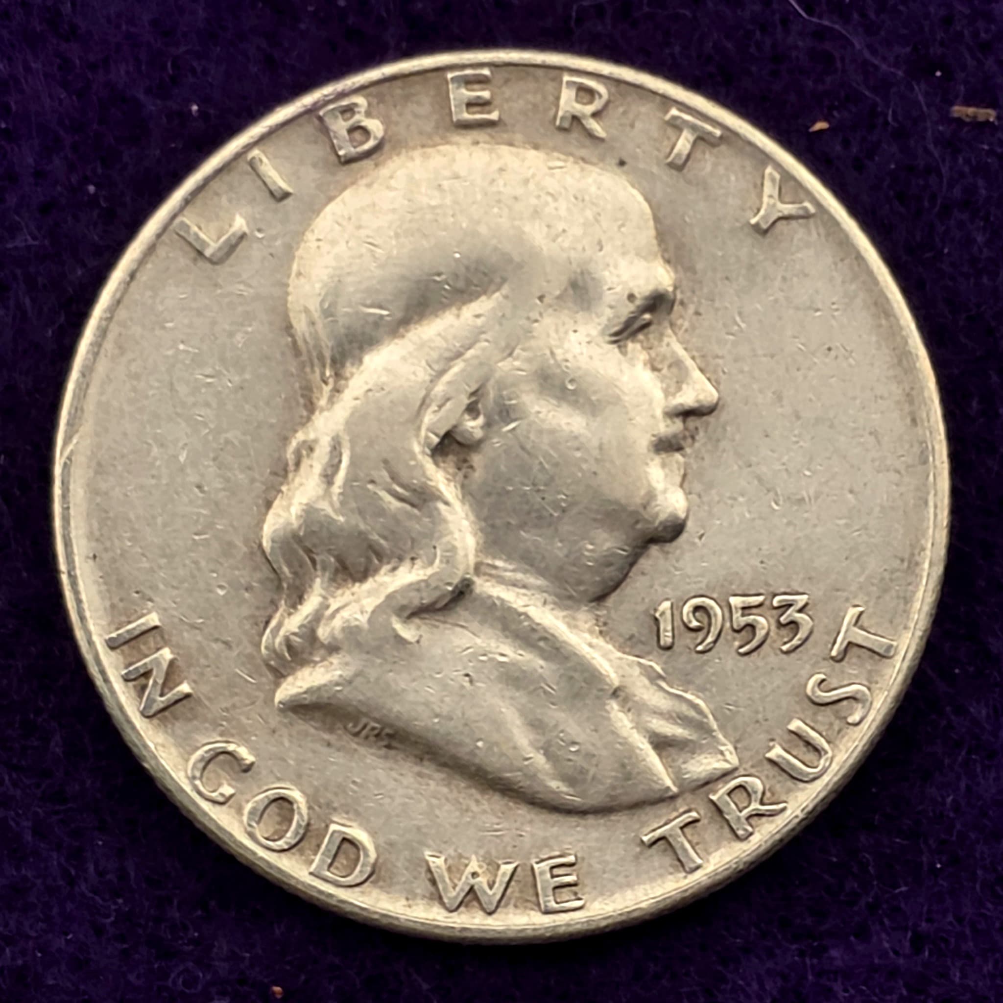 1953-D Franklin Half Dollar, 90% Silver