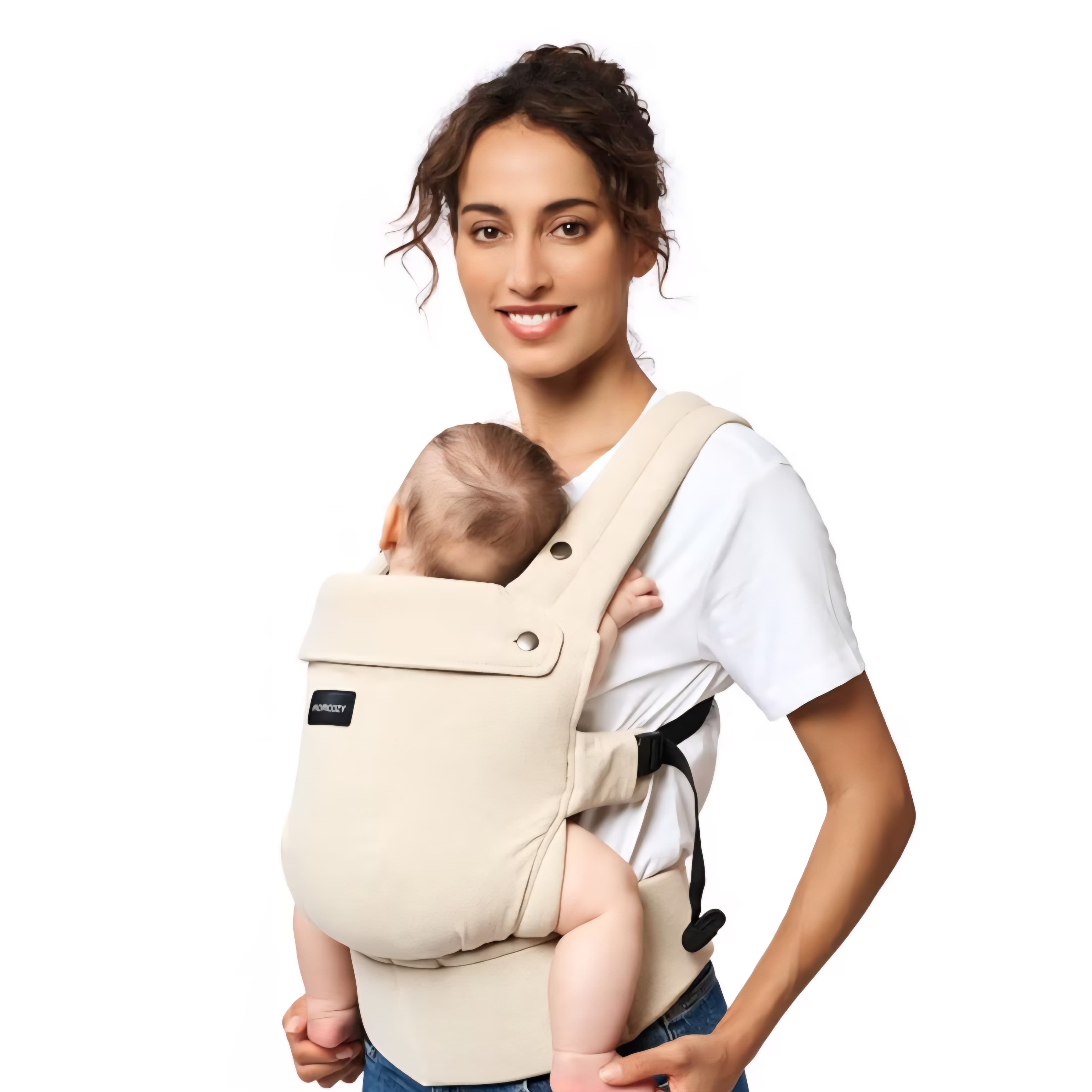 Momcozy Baby Carrier with Natural Cotton Linen, 7-45lbs