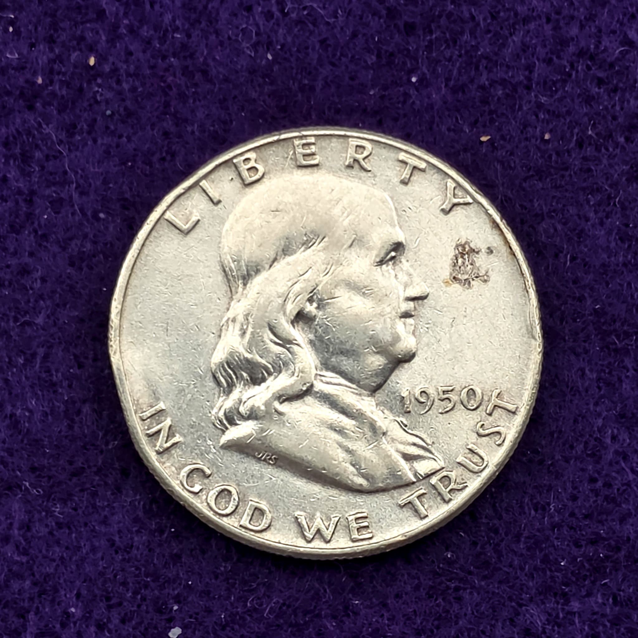 1950 Franklin Half Dollar, 90% Silver