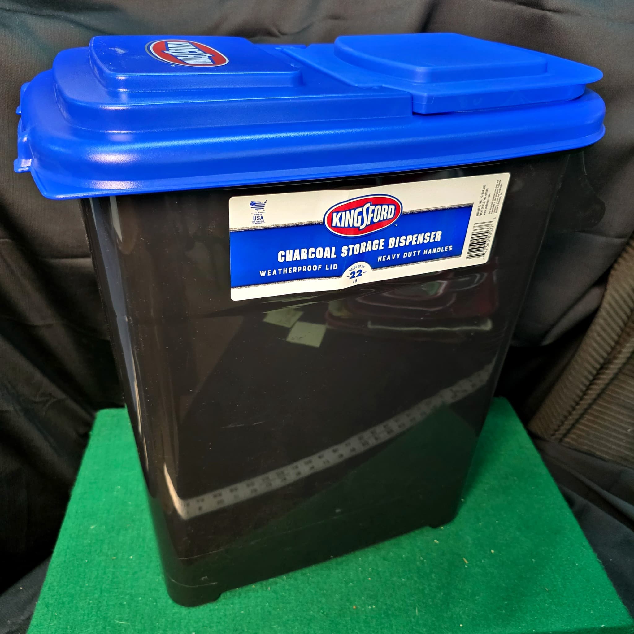 Kingsford 8-Gallon Charcoal Storage Dispenser, 24 lb Capacity