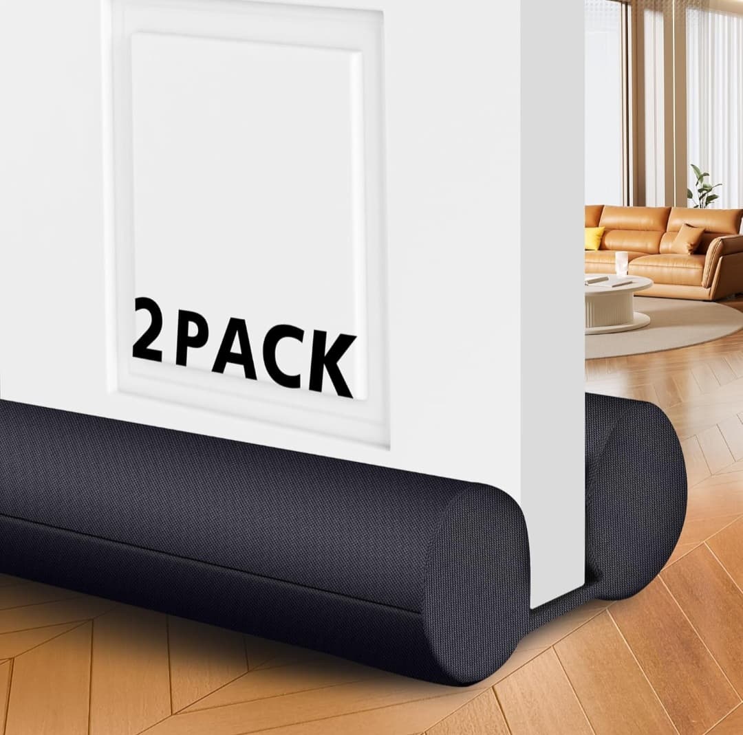 (2 Pack) Under Door Draft Stopper