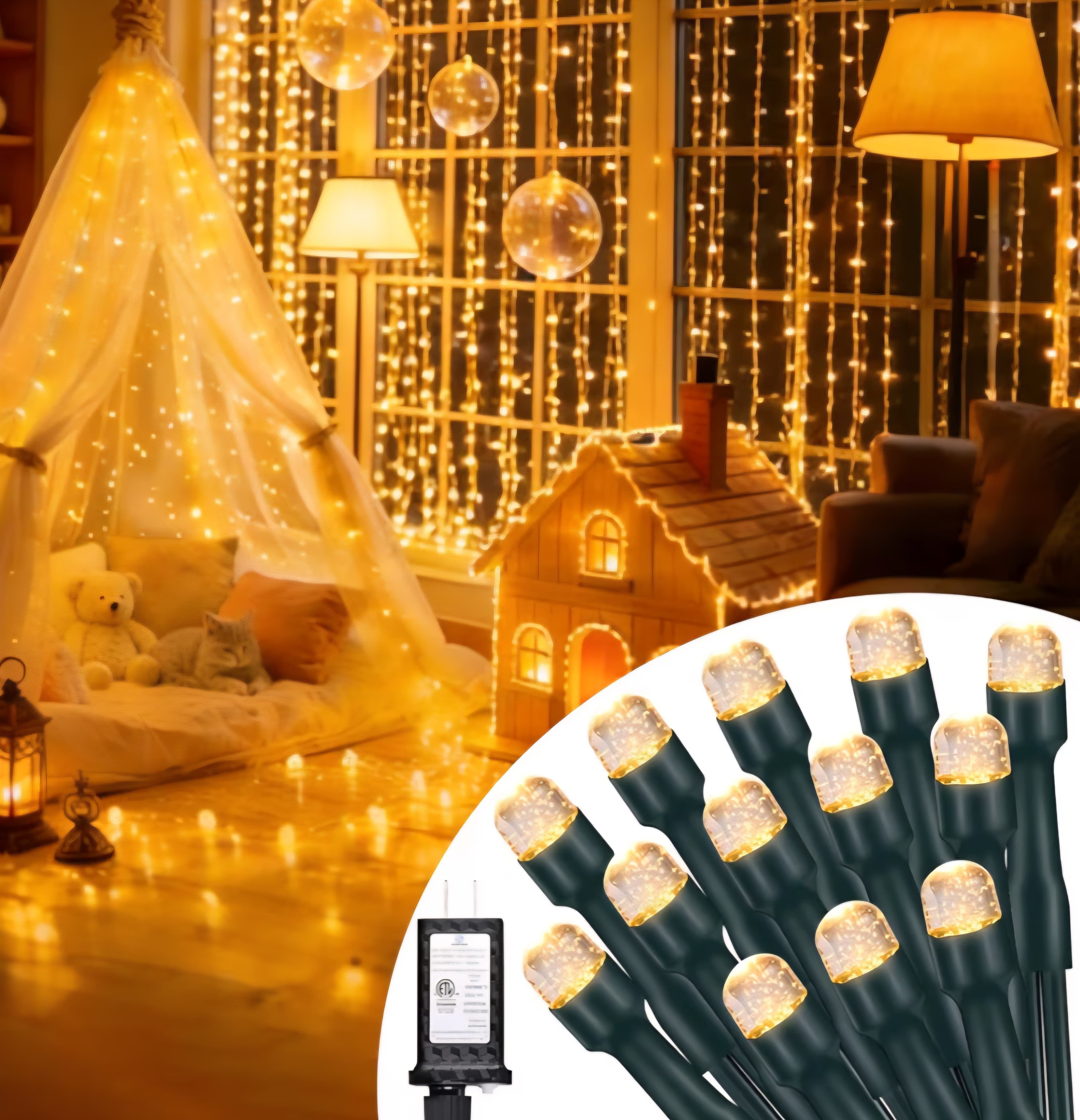 100 LED Lights - 33ft - 8 Modes