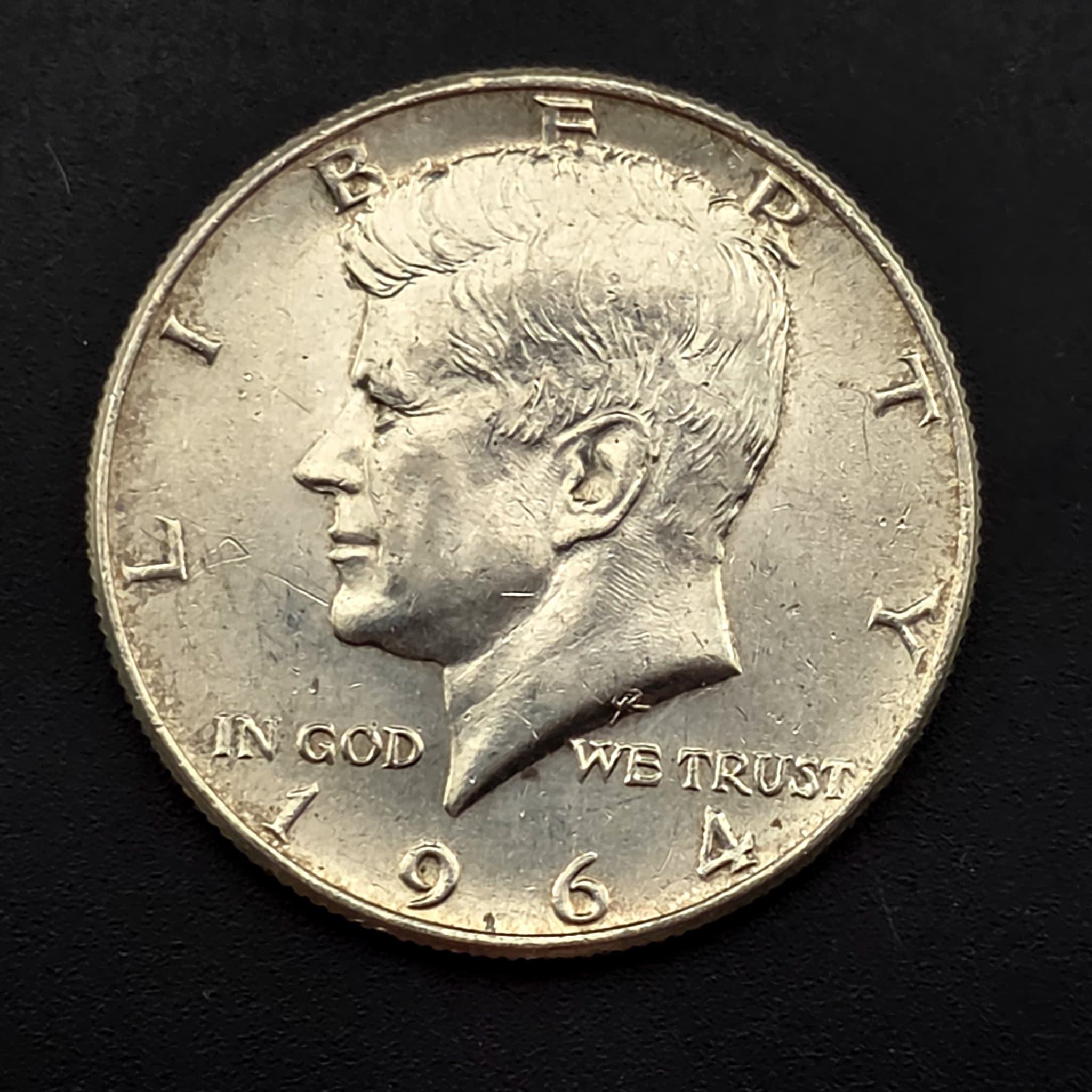 1964 Kennedy Half Dollar, 90% Silver