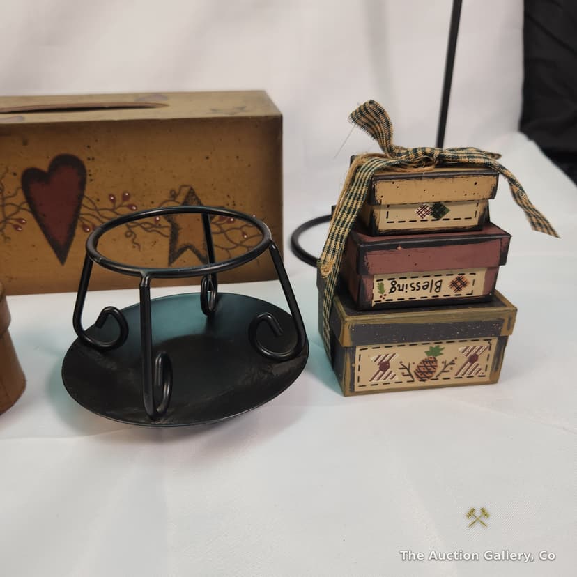 Primitive Country Home Decor Lot, 9 Pieces β photo 7