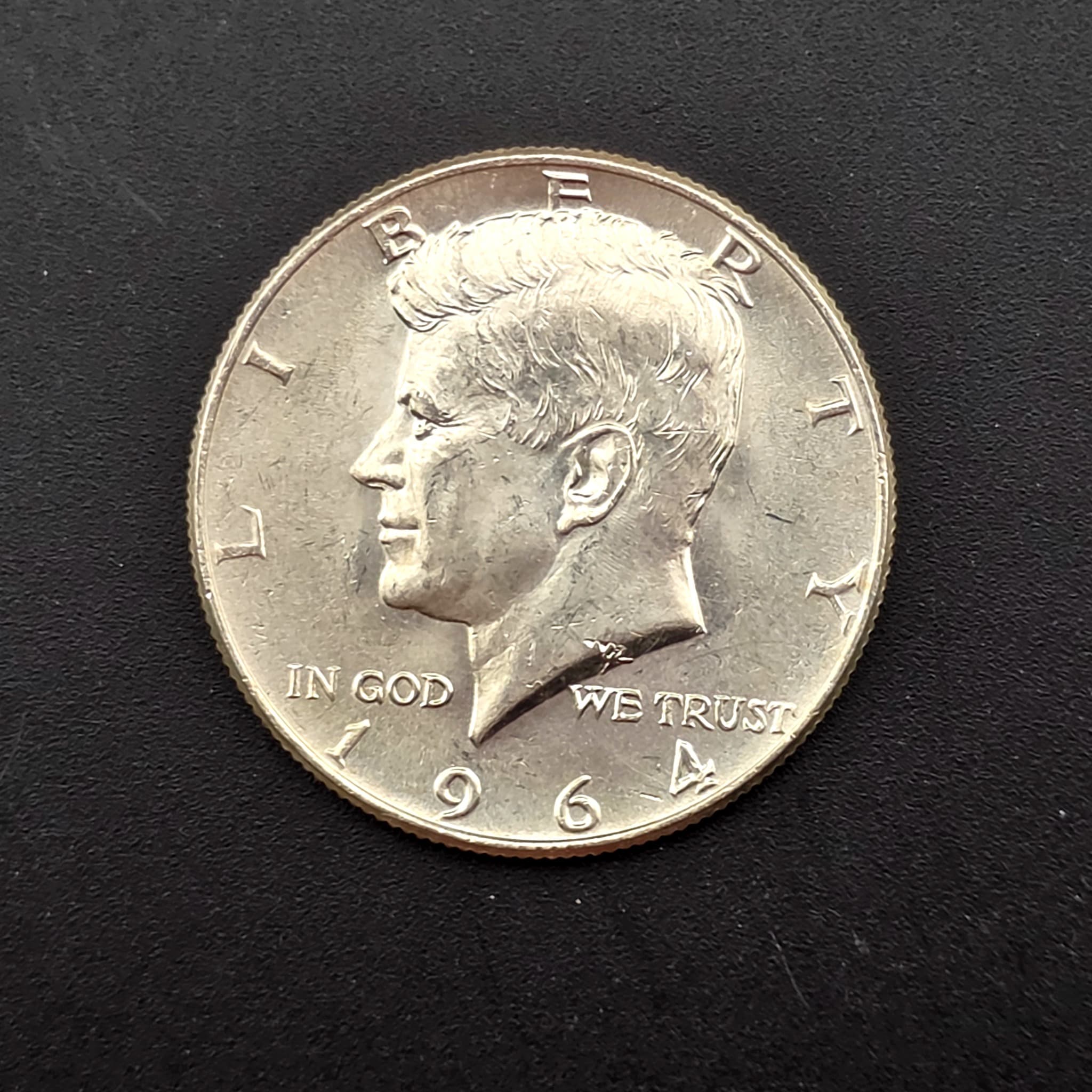 1964 Kennedy Half Dollar, 90% Silver