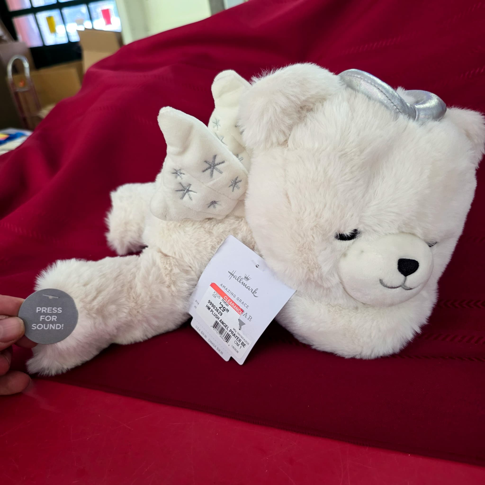 Hallmark Amazing Grace Angel Prayer Bear Plush