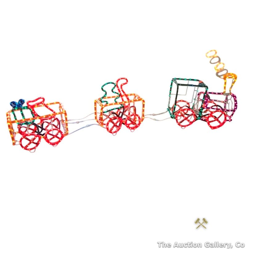 Christmas Rope Light Train Display, 3-Piece, 5.5 ft