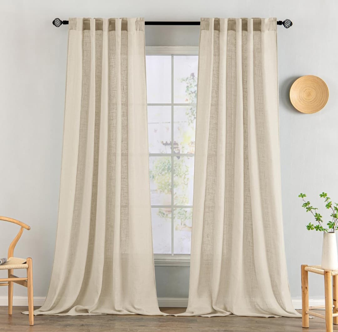Linen Curtains - 2 Panels (52 x 96)