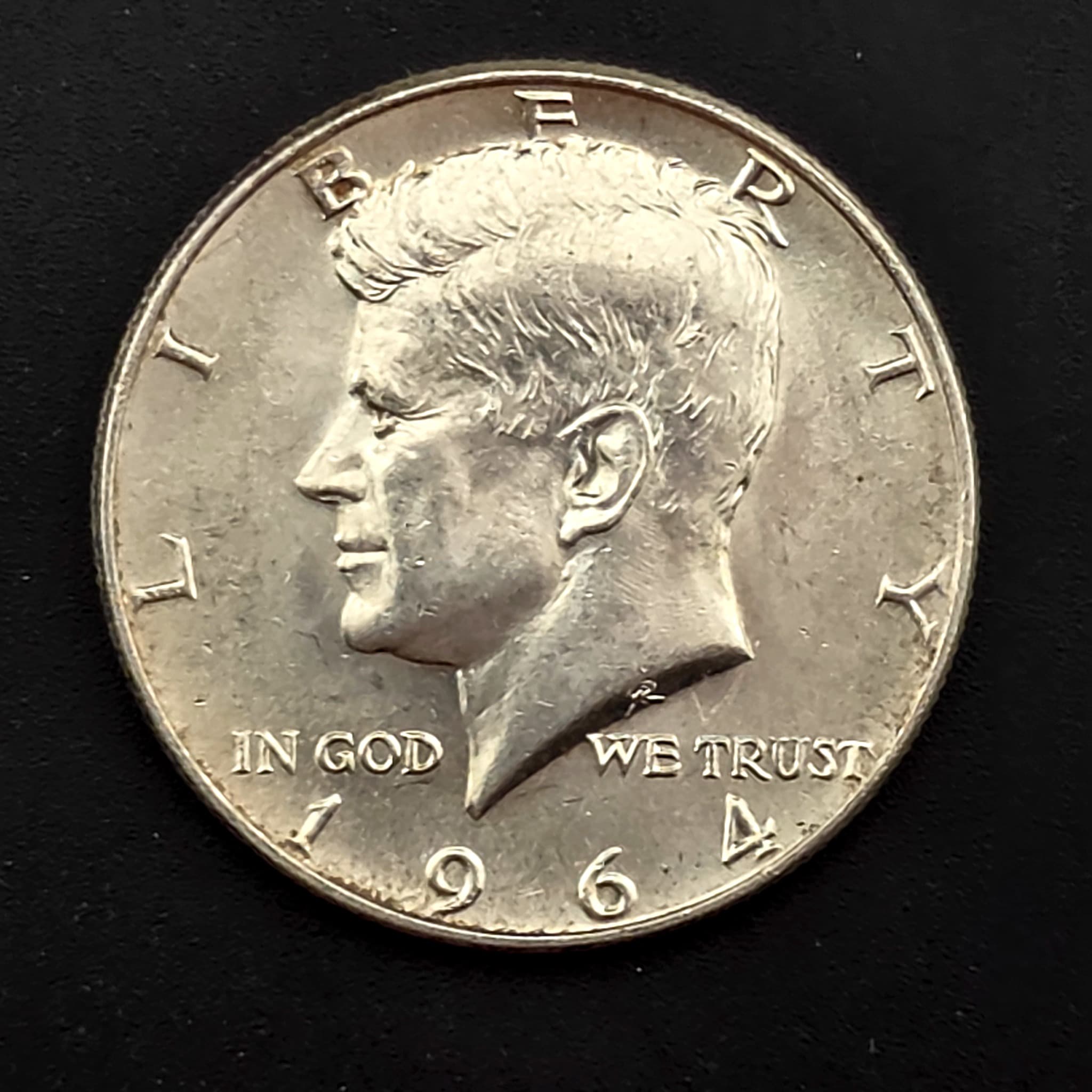 1964 Kennedy Half Dollar, 90% Silver