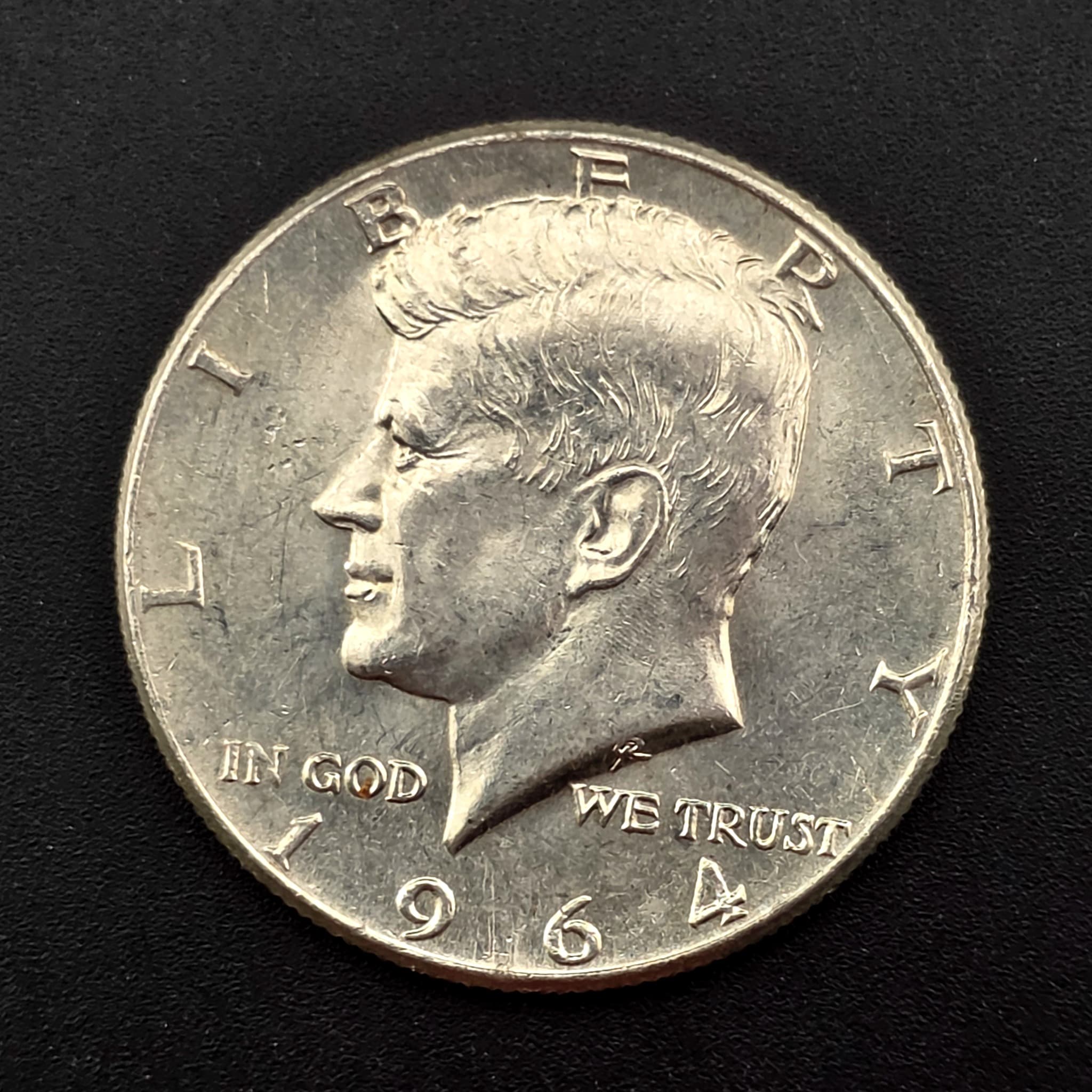1964 Kennedy Half Dollar, 90% Silver