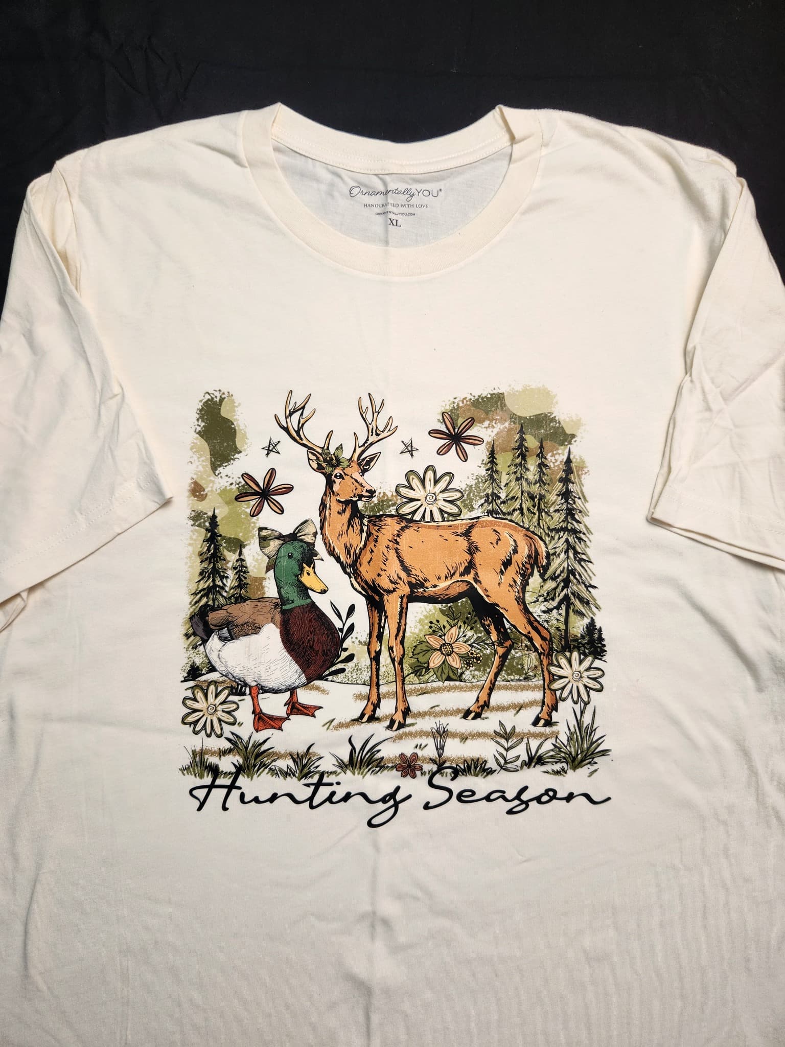 Ornamentally You Hunting Season Graphic Tee, Women's XL