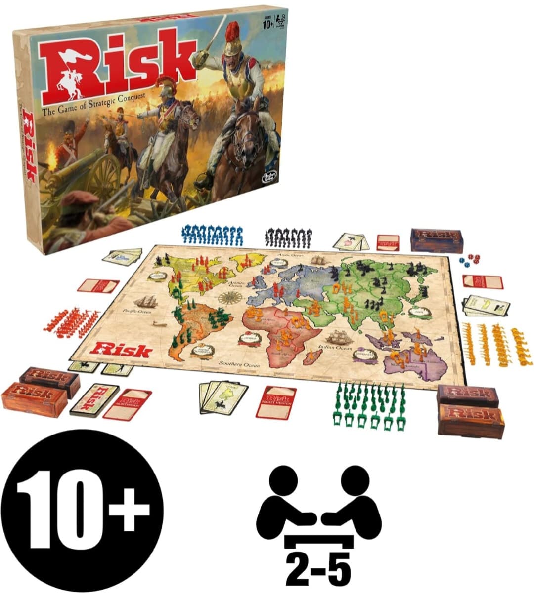 Hasbro Risk Board Game, Strategy Game for 2-5 Players