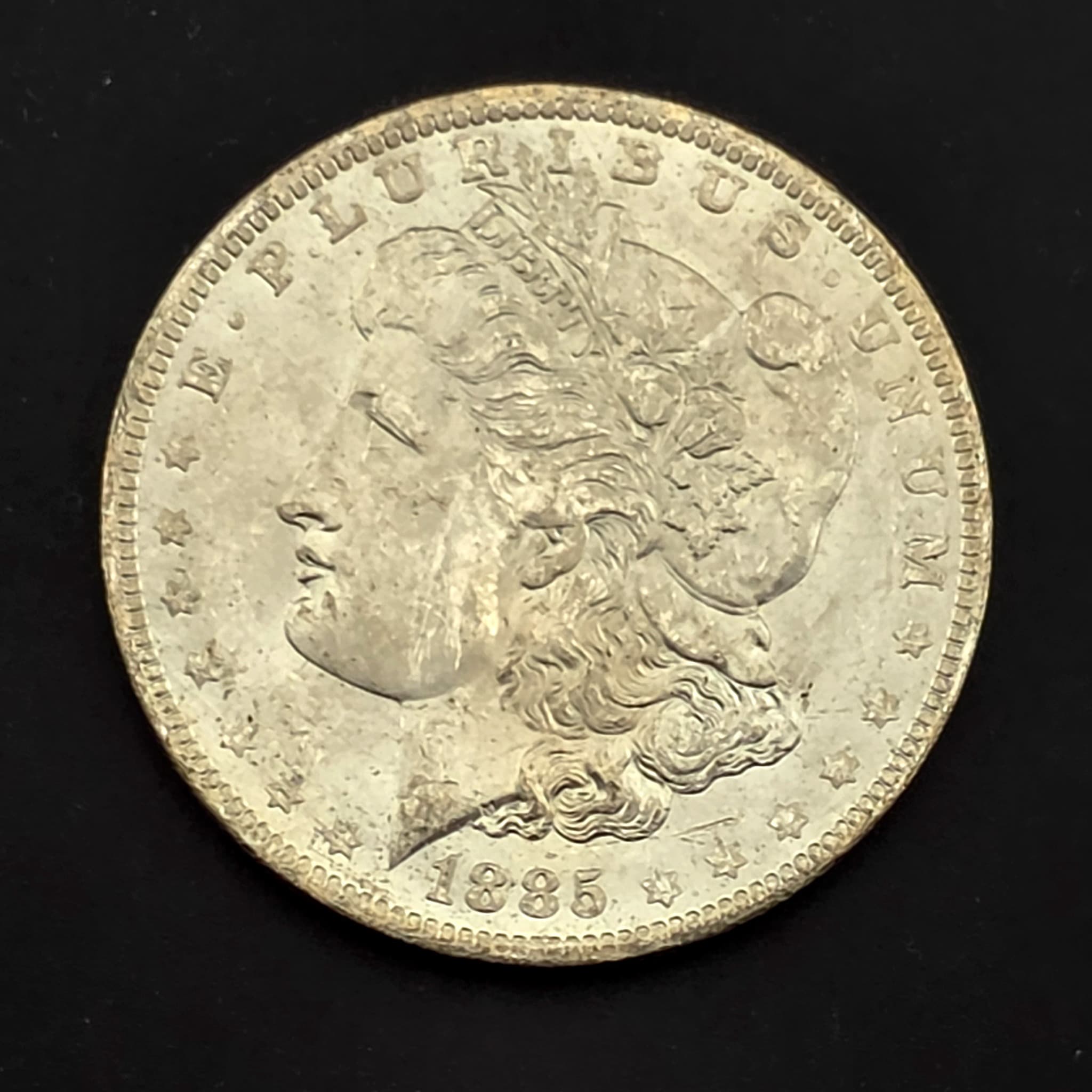 1885-O Morgan Silver Dollar, 90% Silver