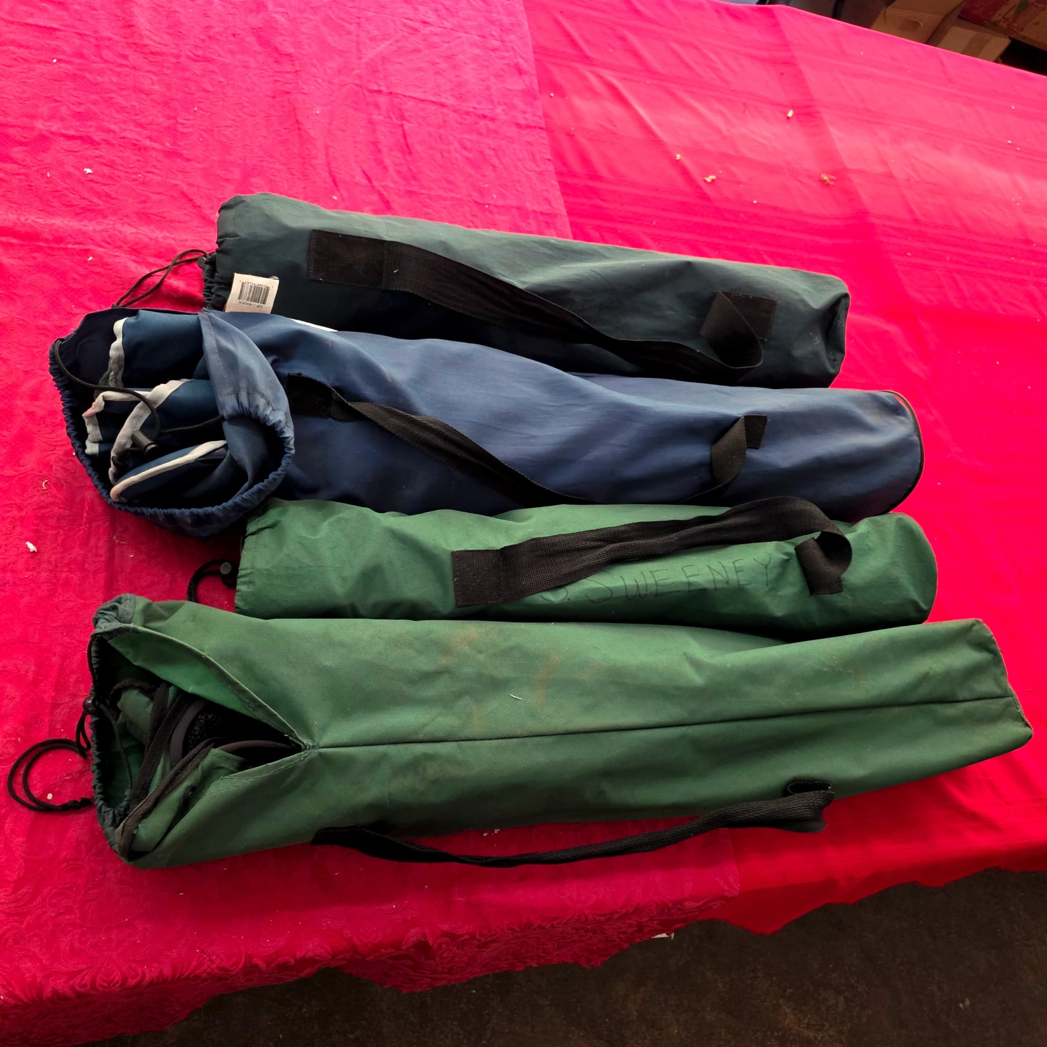 Lot of 4 Bag Chairs, Assorted Colors