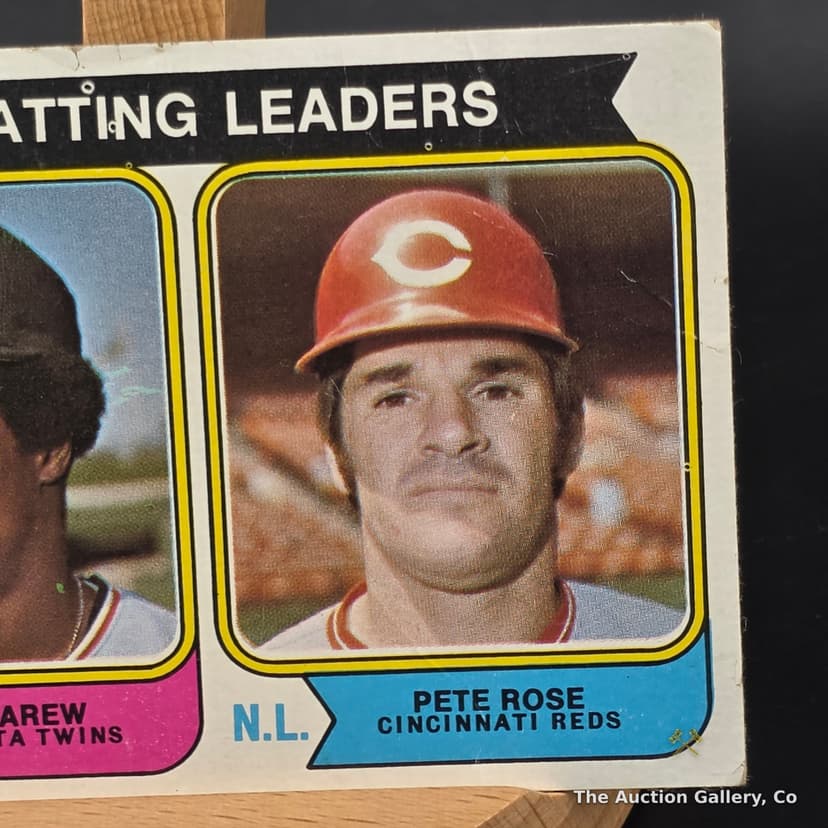 1974 Topps 1973 Batting Leaders Card, Carew & Rose โ photo 3