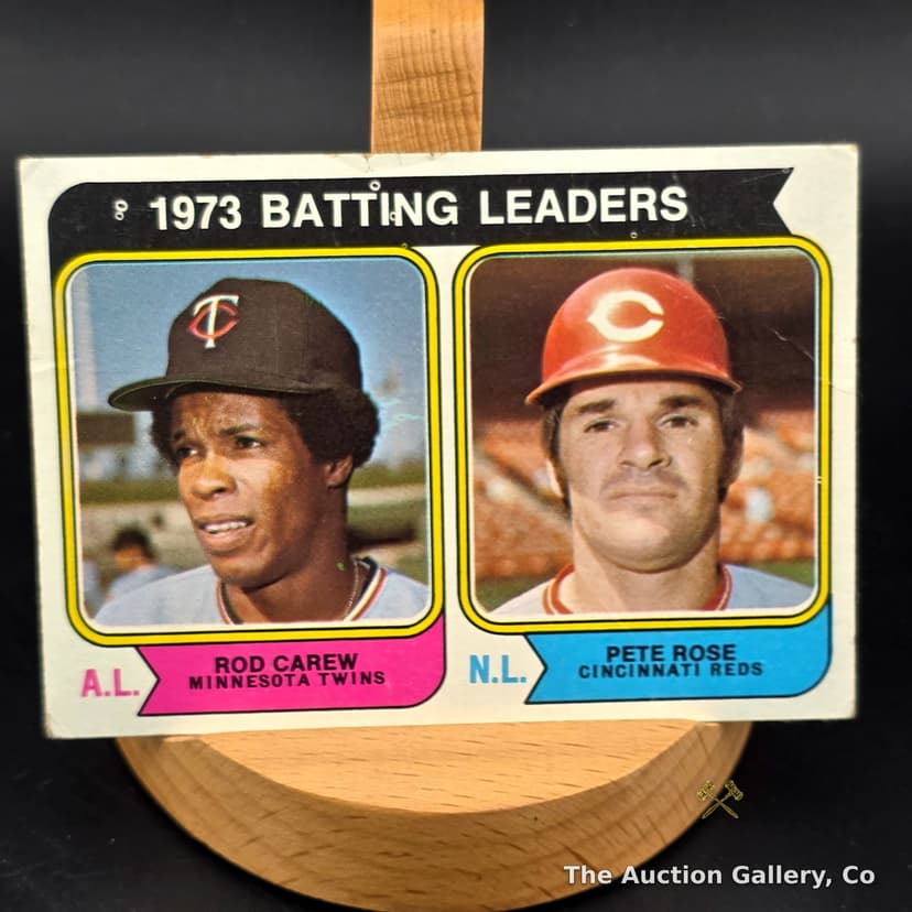 1974 Topps 1973 Batting Leaders Card, Carew & Rose