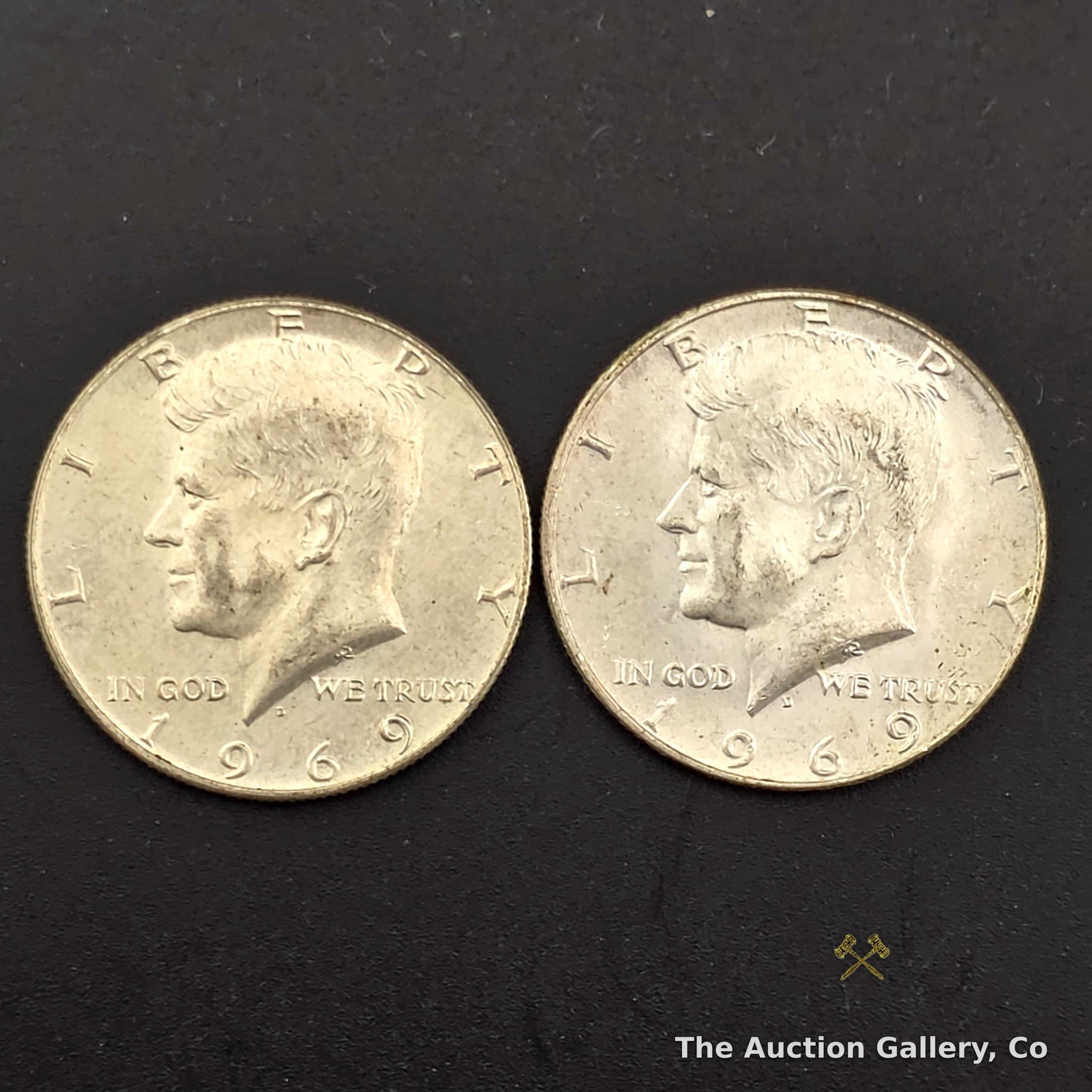 1969 Kennedy Half Dollar, 40% Silver โ Pair of 2