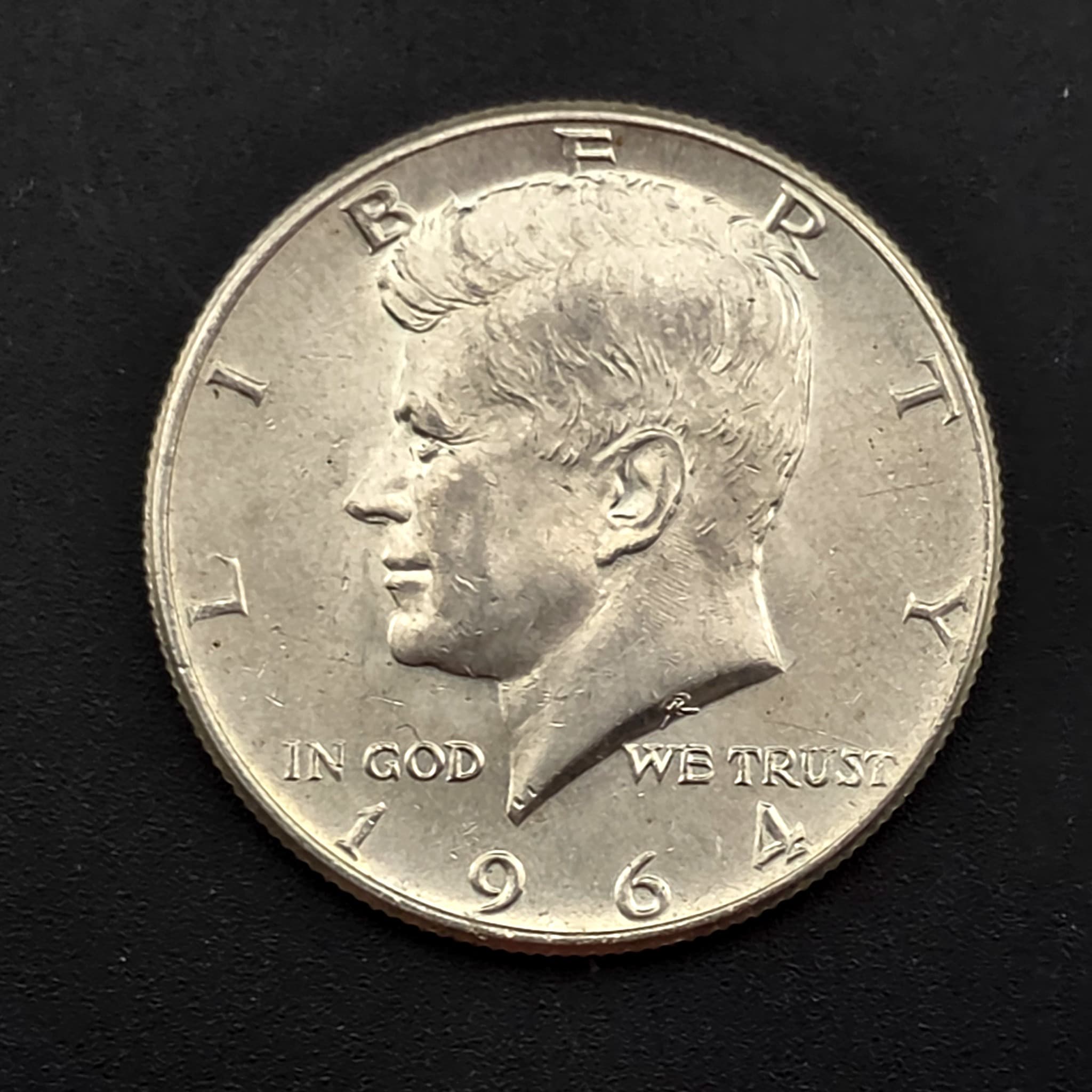 1964 Kennedy Half Dollar, 90% Silver