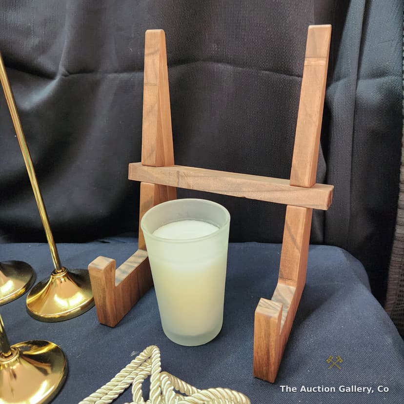 Boho Home Decor Lot โ Candlesticks, Bead Garland, Wood Tree & More โ photo 4