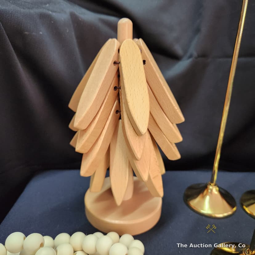 Boho Home Decor Lot โ Candlesticks, Bead Garland, Wood Tree & More โ photo 2