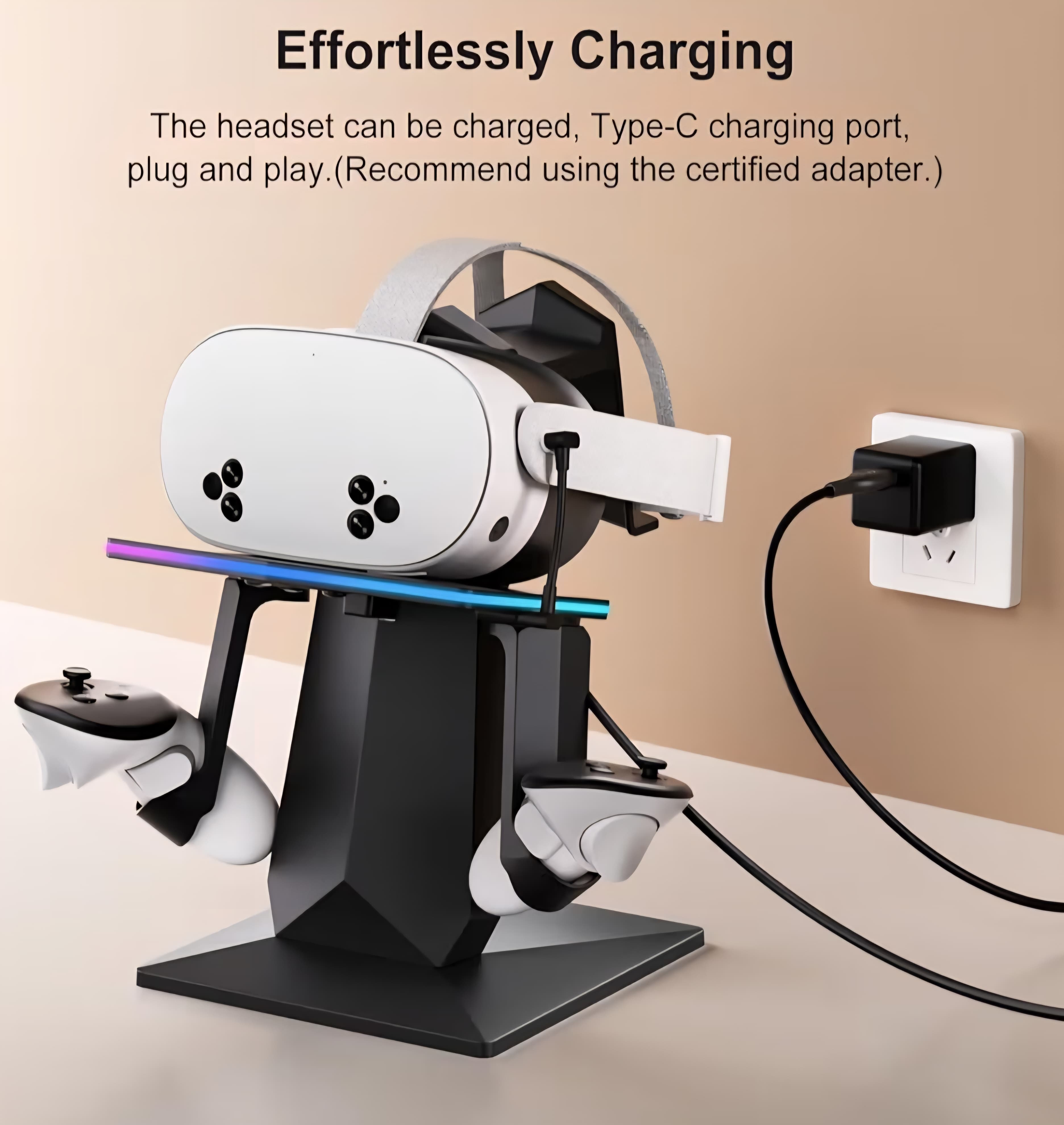 Bioherm RGB Charging Dock for Meta Quest VR Headset