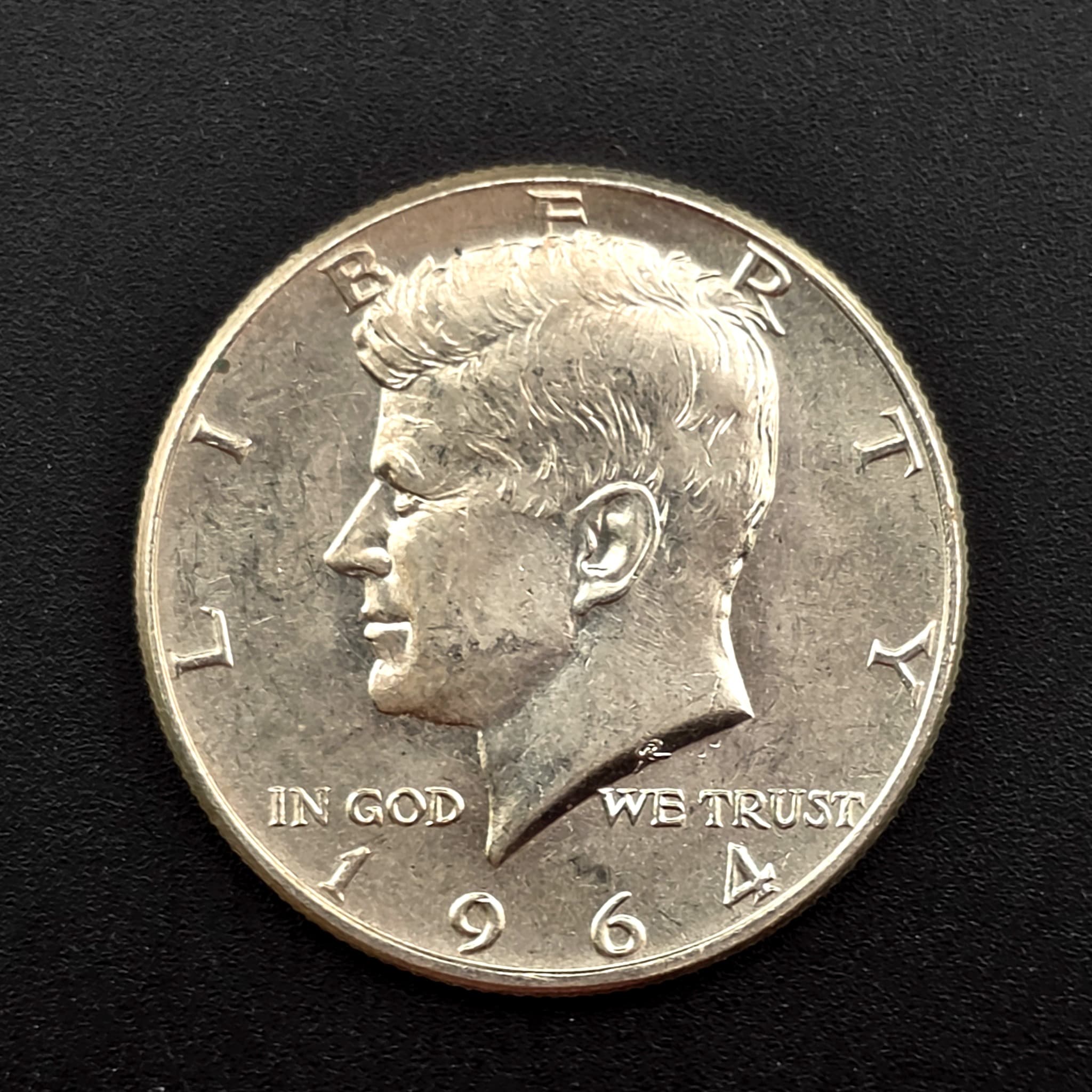 1964 Kennedy Half Dollar, 90% Silver