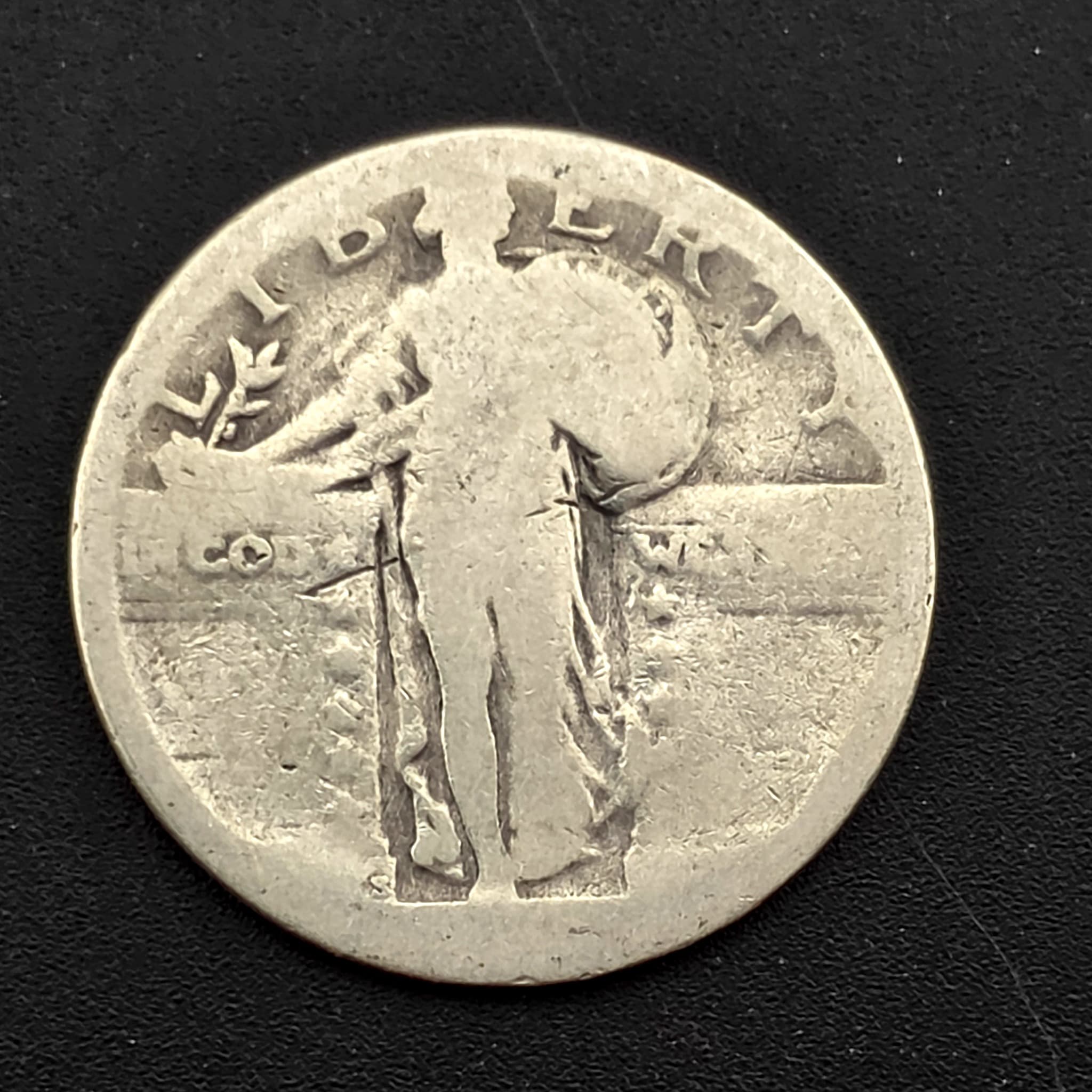 Standing Liberty Silver Quarter, Date Worn, 90% Silver
