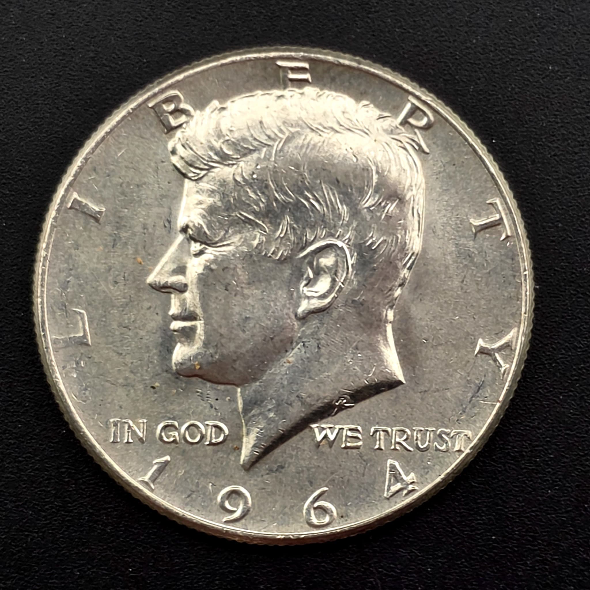 1964 Kennedy Half Dollar, 90% Silver