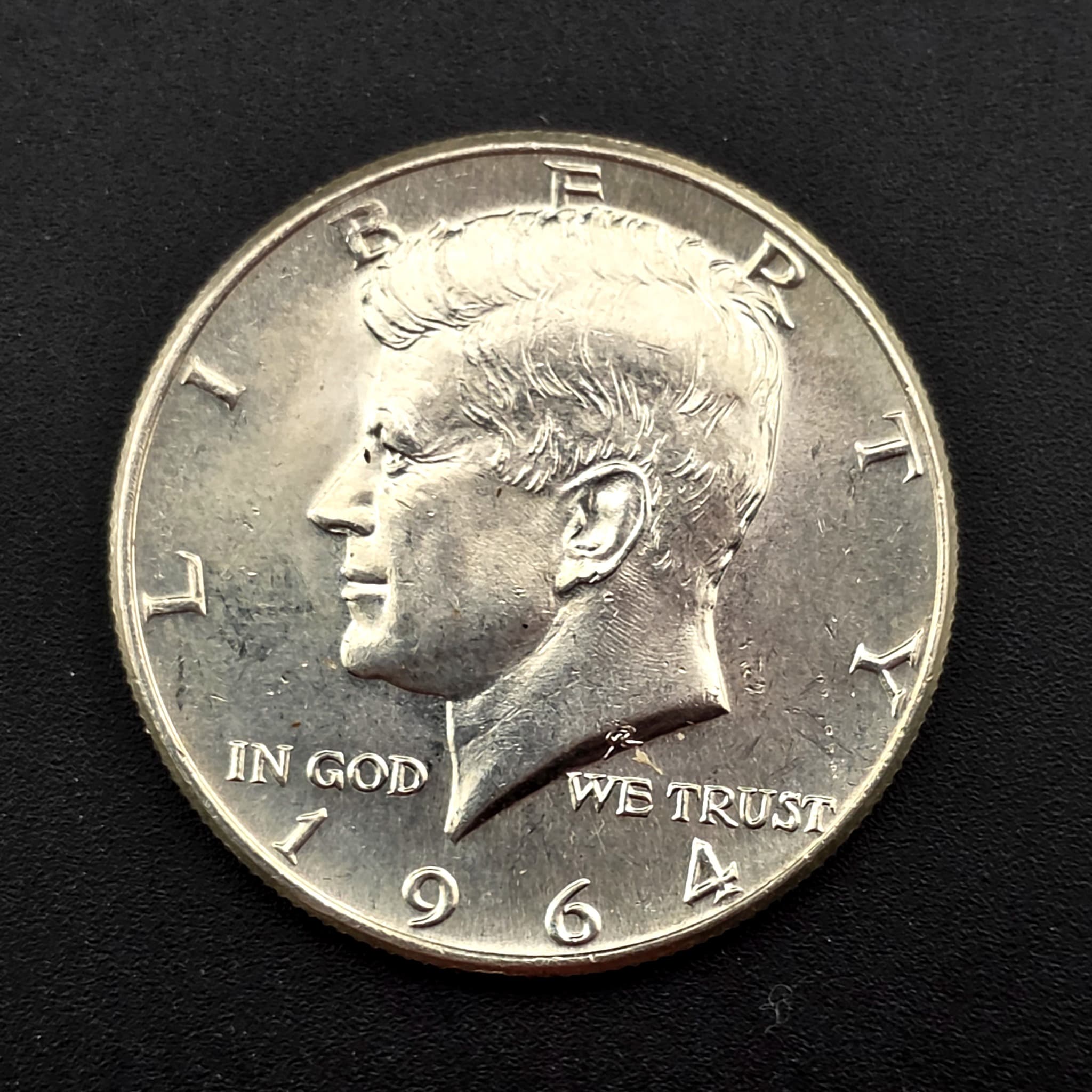 1964 Kennedy Half Dollar, 90% Silver