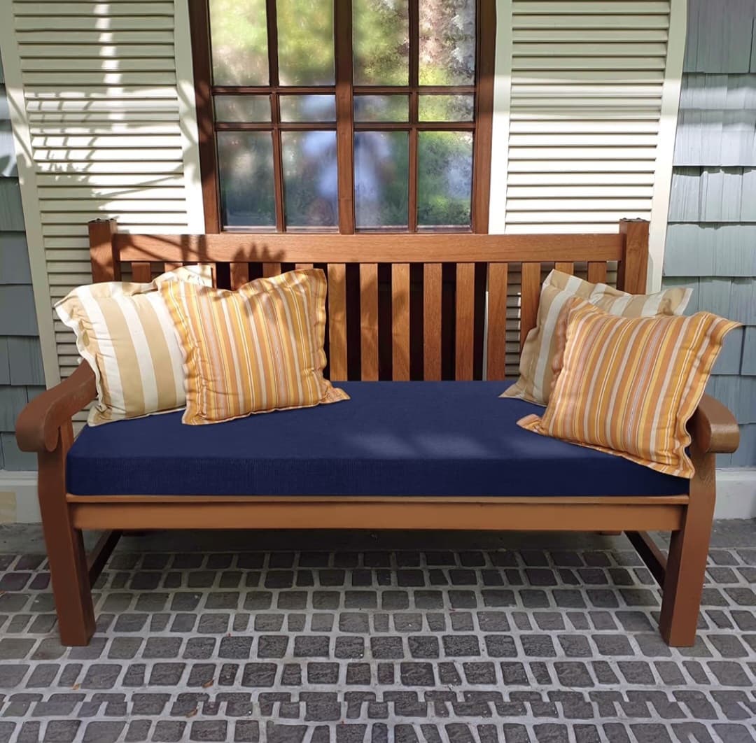 Favoyard Outdoor Bench Cushion Blue (48 x 16 inch) Rainproof