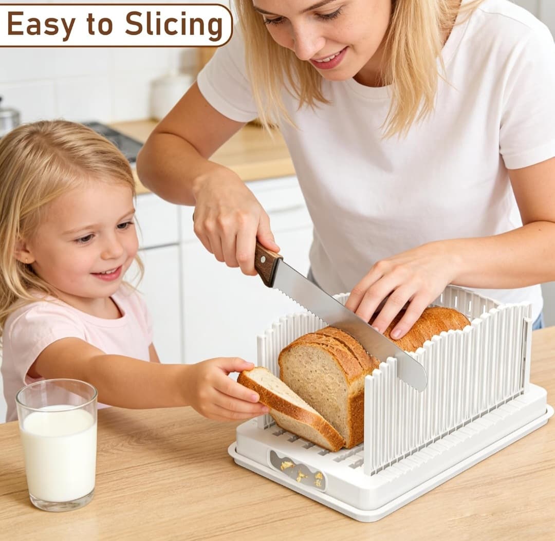 Bread Slicer - Adjustable Size Cuts